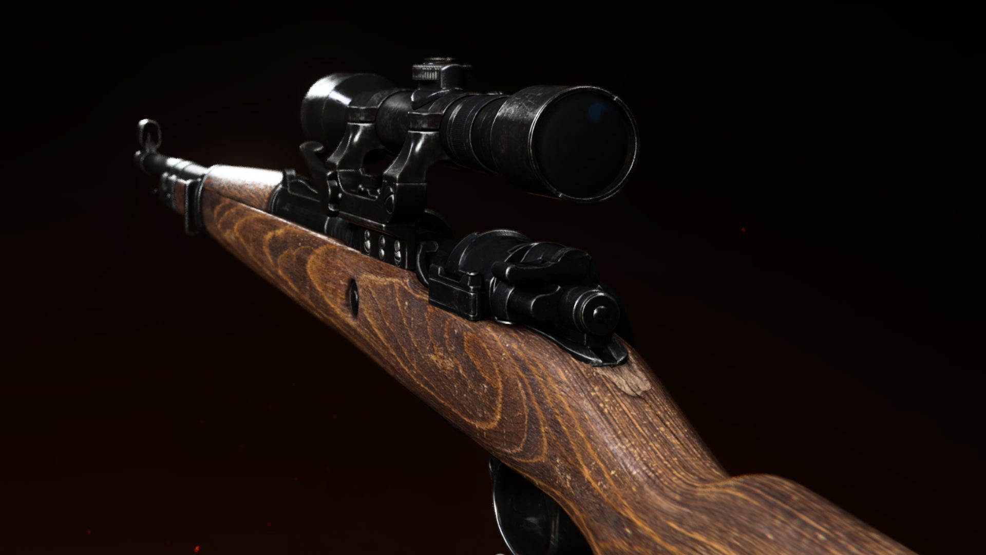 A render of the Kar98k in Call Of Duty: Vanguard, as seen from the Gunsmith preview animation screen.