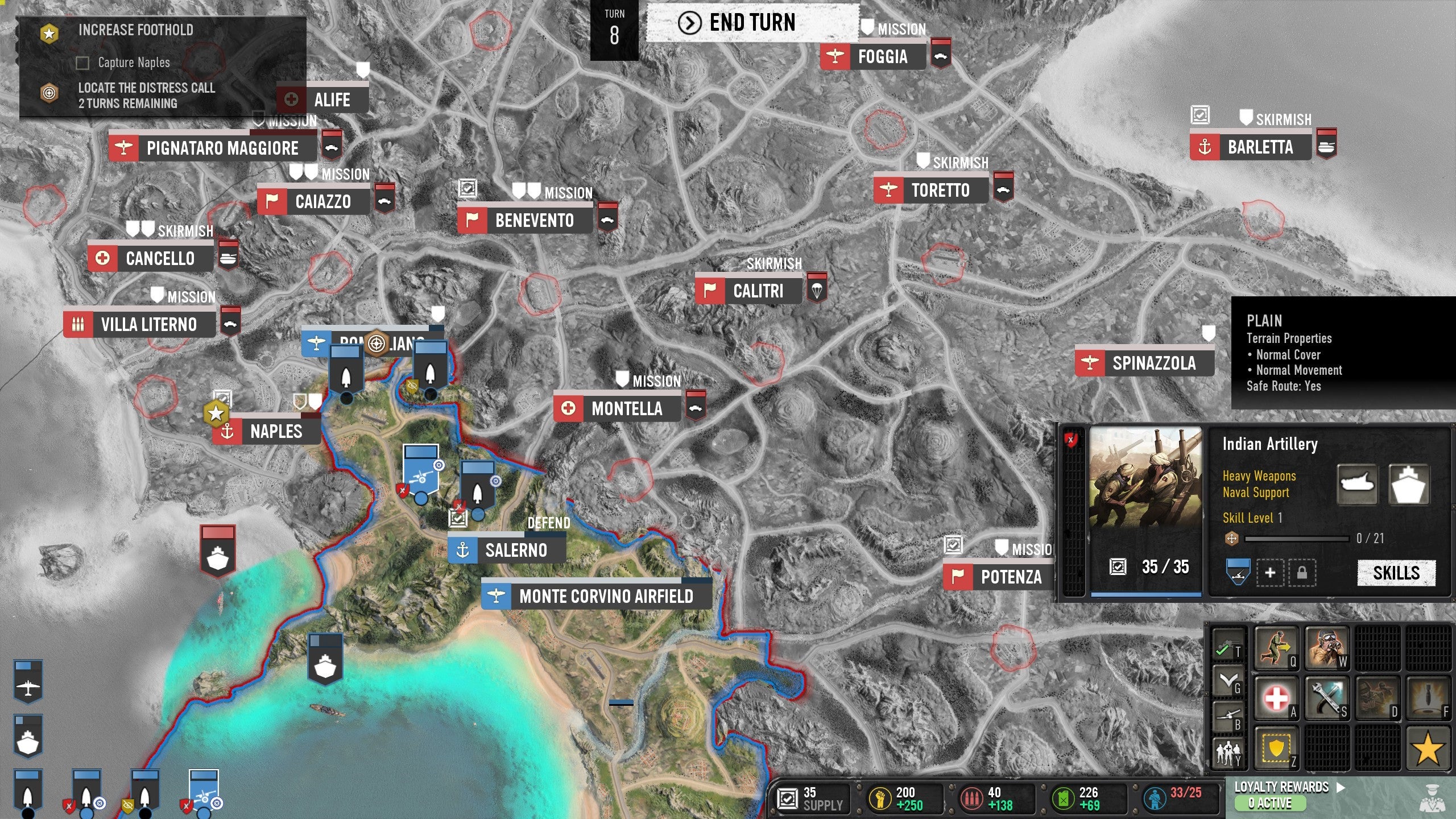 An overhead view of the Italian campaign map in Company Of Heroes 3