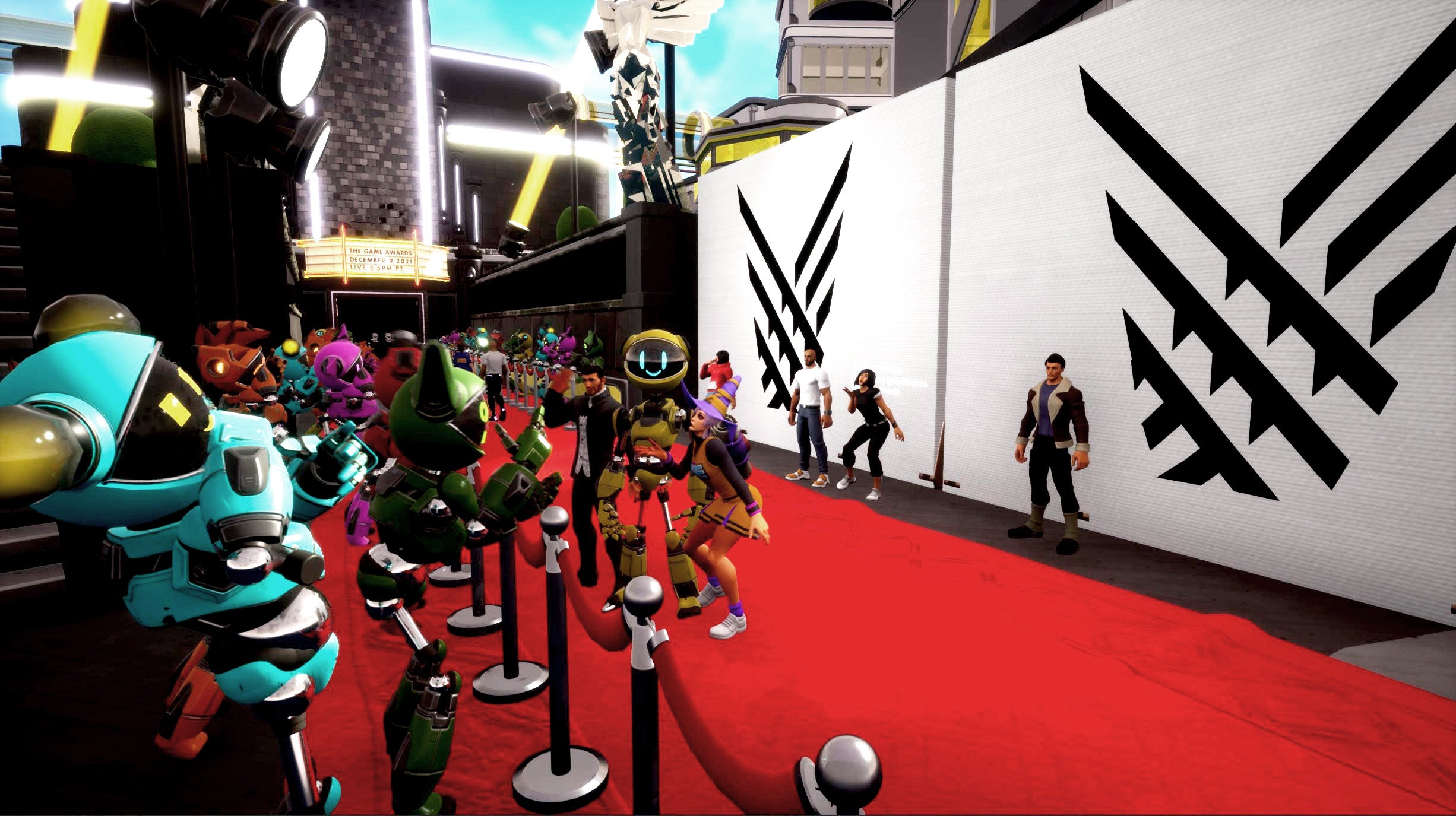 Comemorando os Game Awards em uma captura de tela do Axial Tilt in Core.