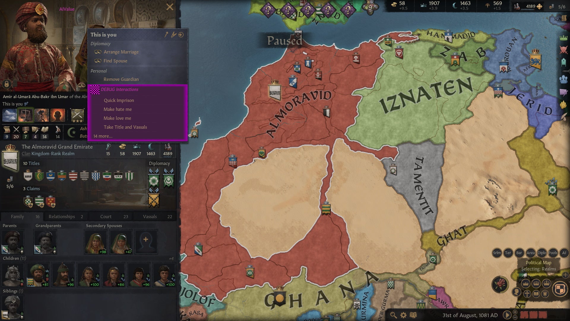 Image for Crusader Kings 3 cheats, debug mode, and console commands