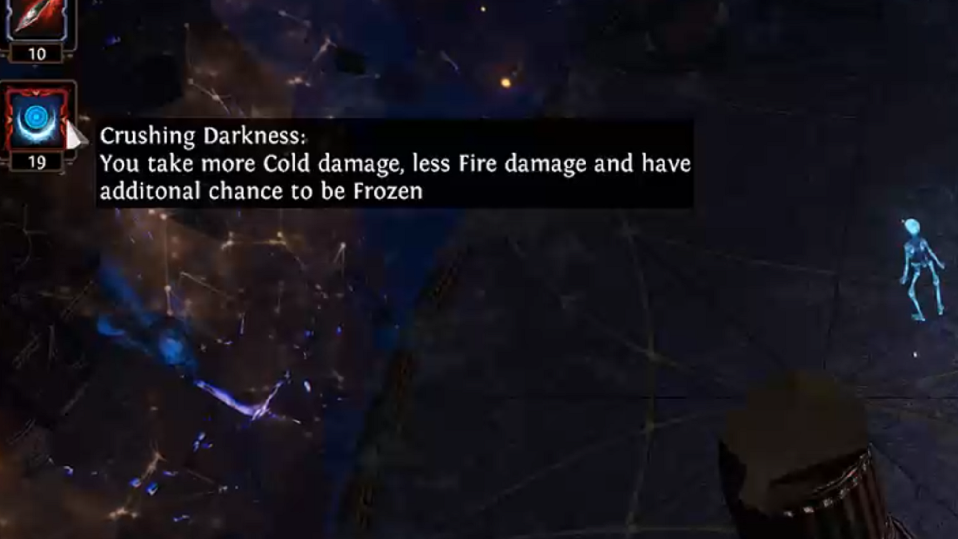 The Crushing Darkness debuff in Path Of Exile