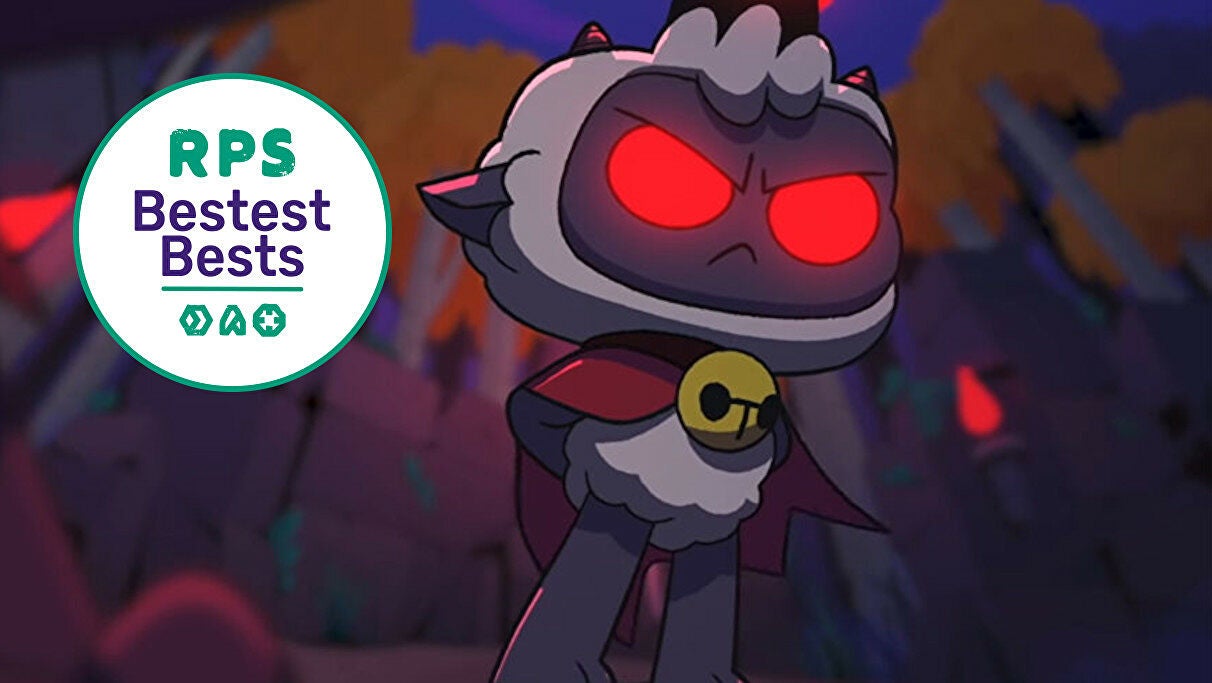 A cartoon lamb with red glowing eyes stands in front of a forest. The image also has RPS' bestest best badge in the top left.