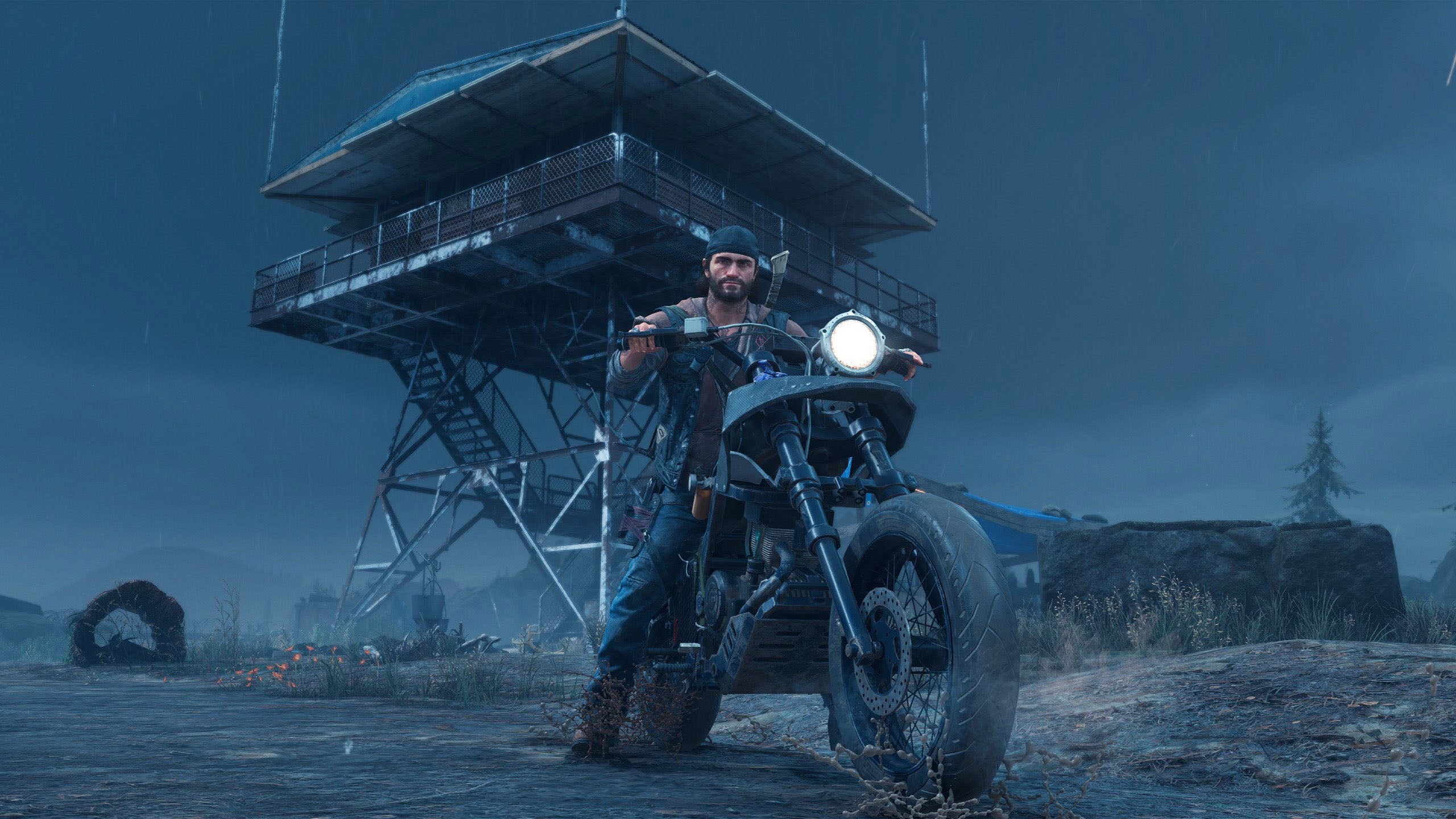 Deacon riding his motorbike in Days Gone