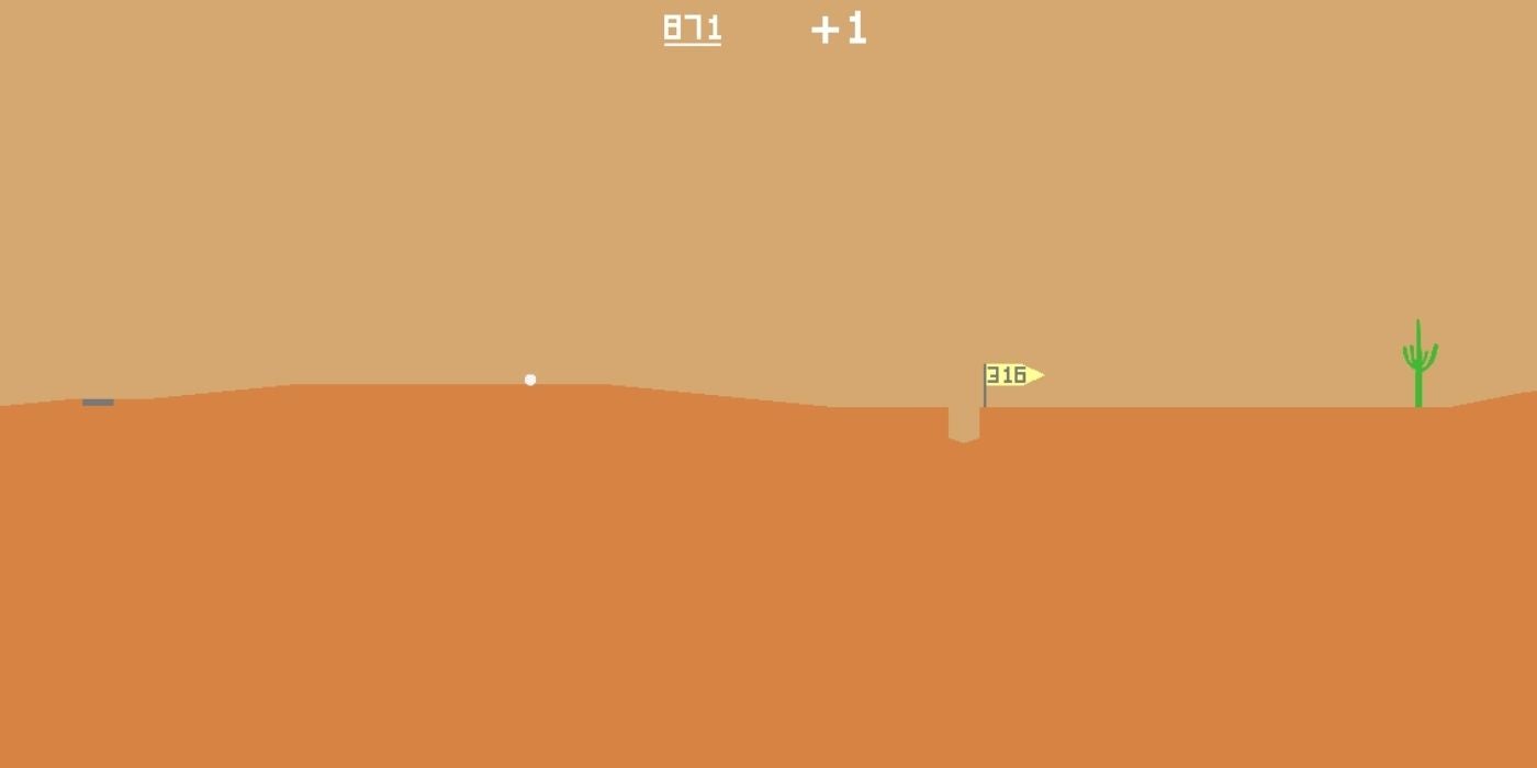 Desert Golfing game screenshot of the desert golf holes