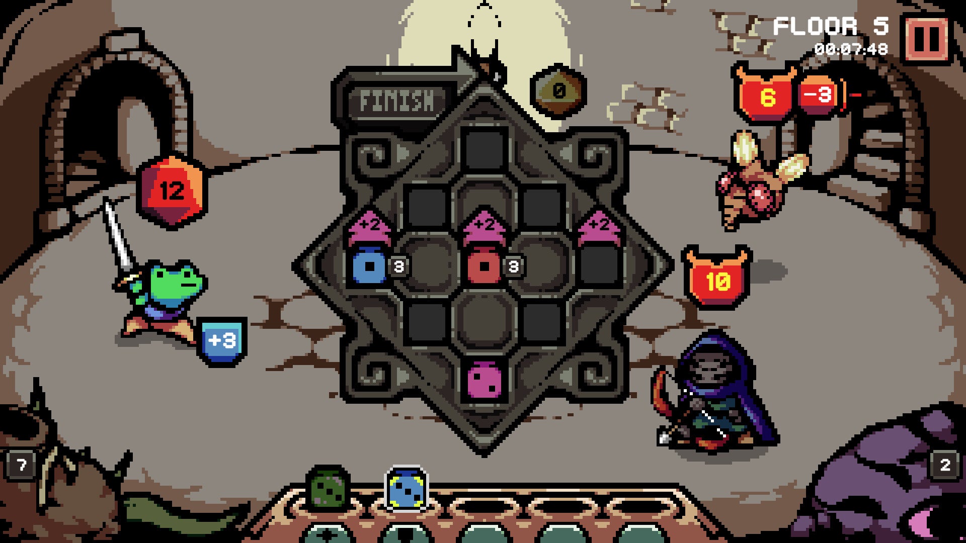 Image for Play as a frog knight surviving on dice rolls in this smart, compact roguelike