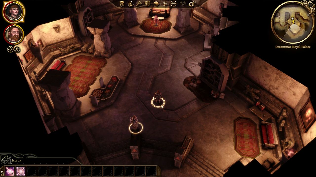 The tactical, overhead view of playing a dwarf noble in Dragon Age: Origins