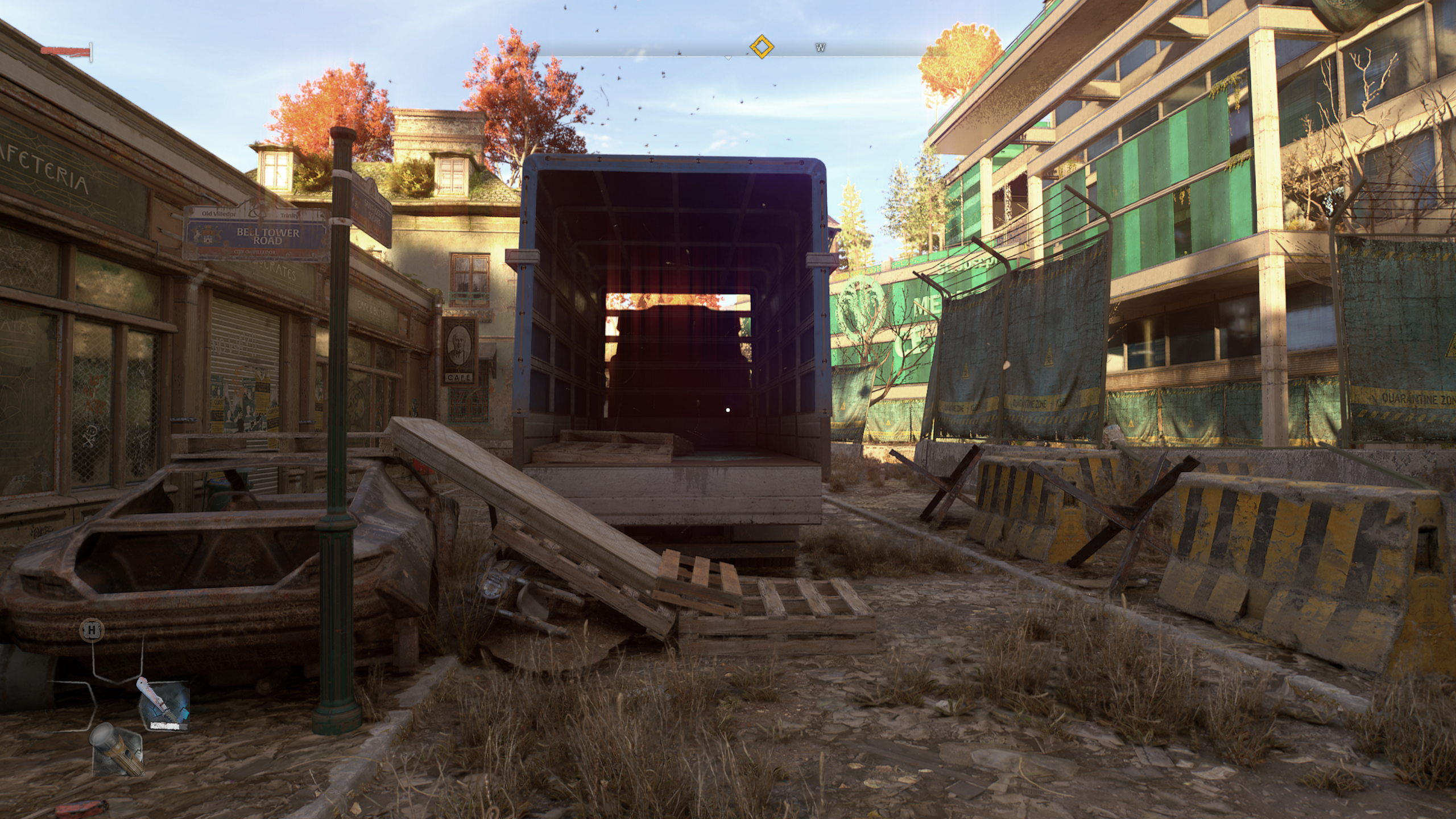 A Dying Light 2 screenshot showing all ray tracing effects turned on.