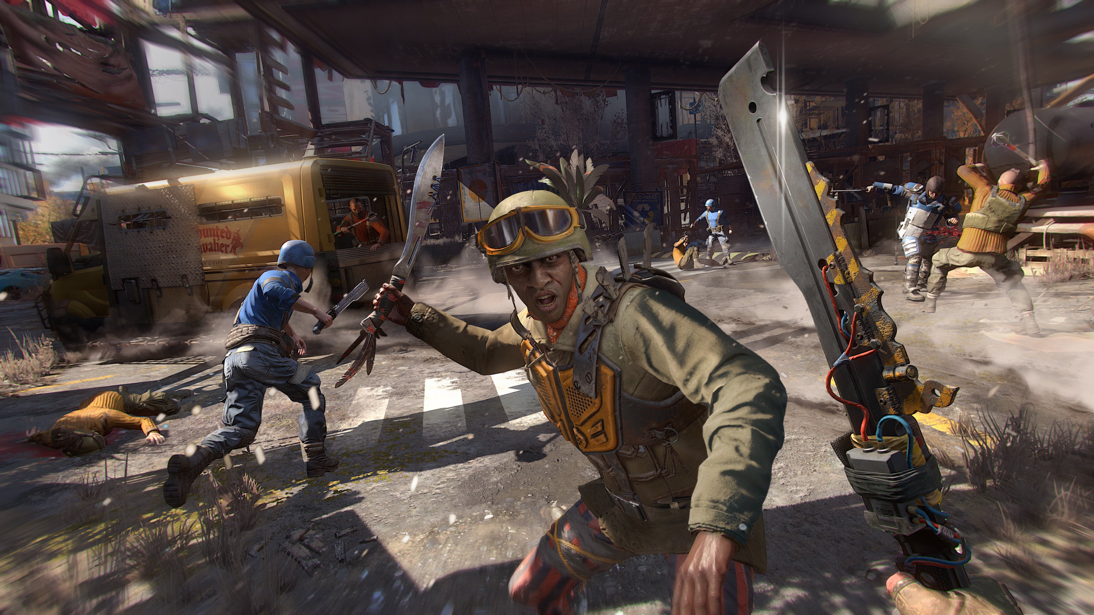 A knife duel in a Dying Light 2 screenshot.