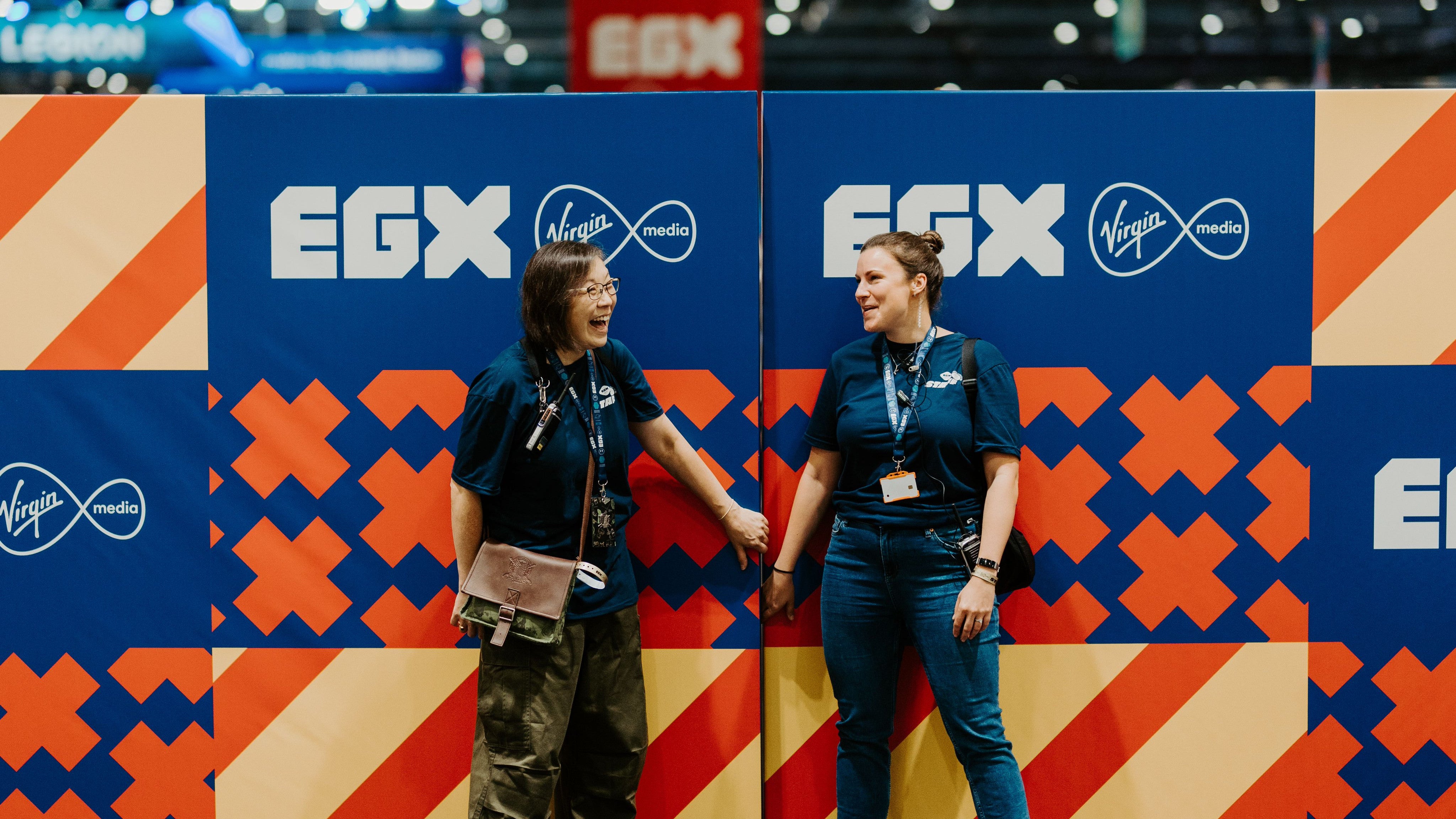 A photo of EGX staff preparing to open the doors for the day.