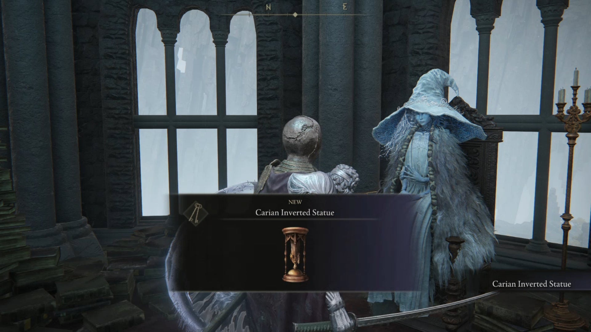 Elden Ring: a talk with Ranni the witch results in the player being gifted the Inverted Carian Statue.