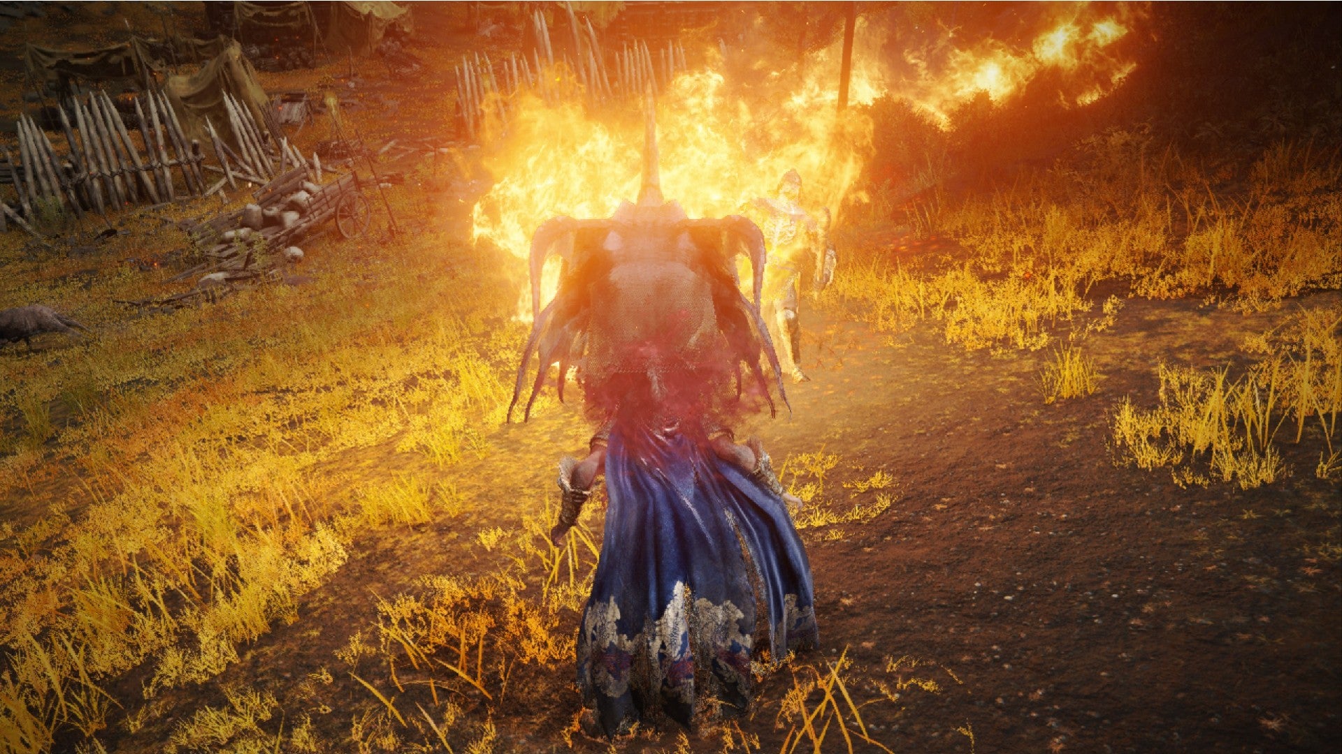 Elden Ring-spelaren använder drakeld på den erdträdskåda kullen