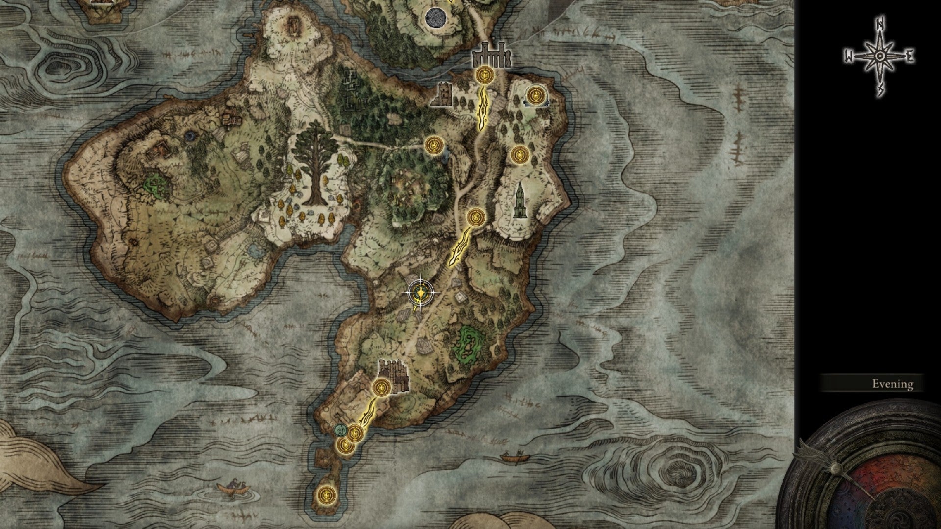 Elden Ring Golden Rune Weeping Peninsula map location