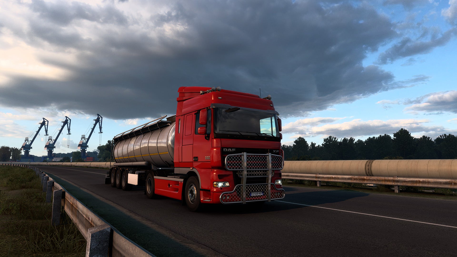A Euro Truck Simulator 2 screenshot showing a truck under the new lighting system.