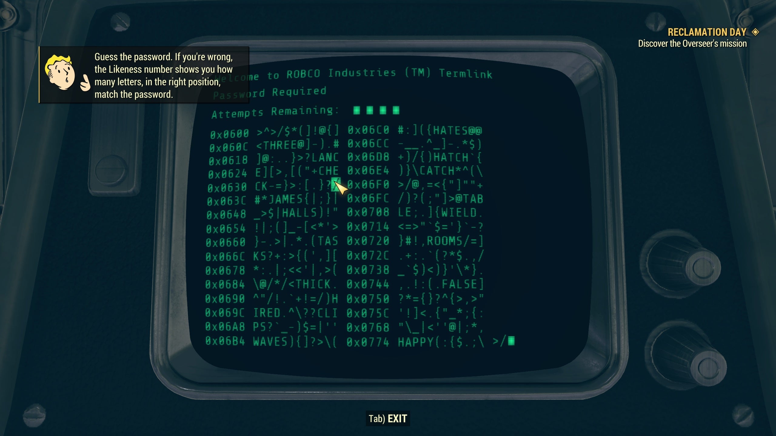 Fallout 76 Hack Terminal Level 0