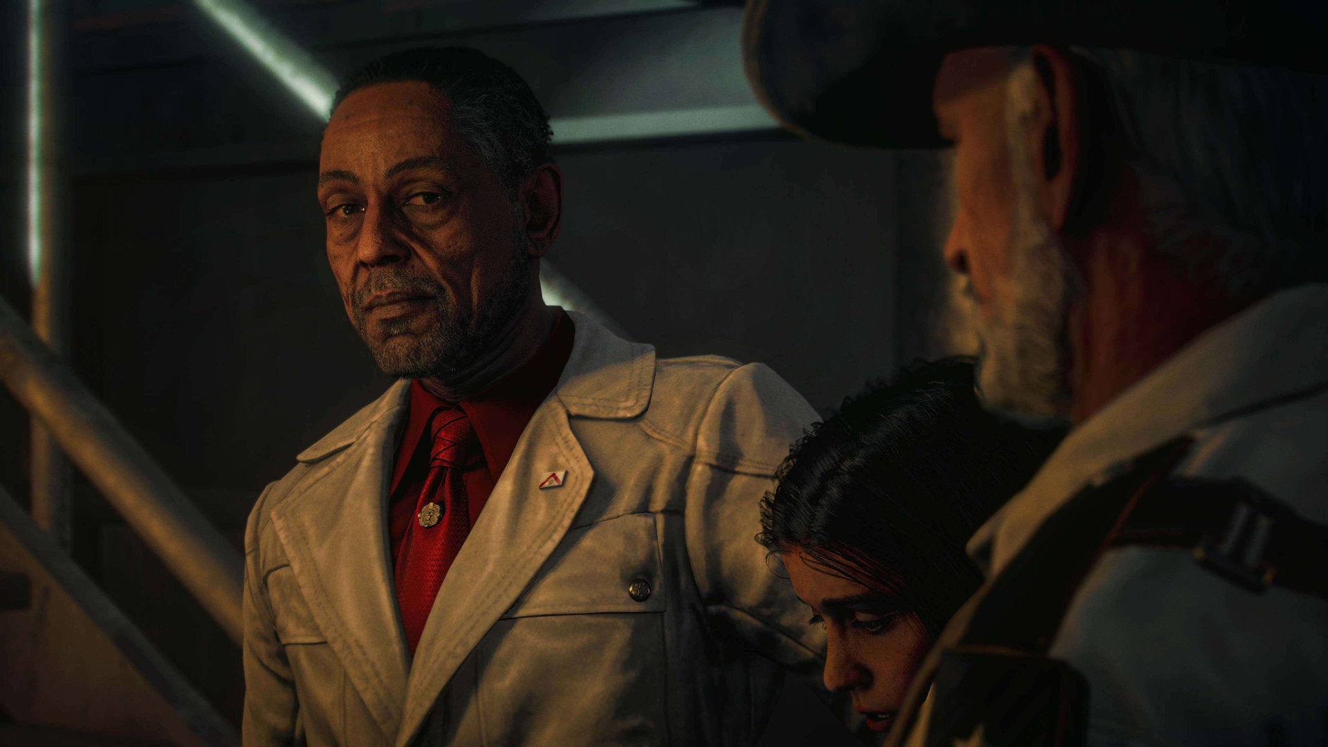Far Cry 6: Anton Castillo standing next to his son, Diego.