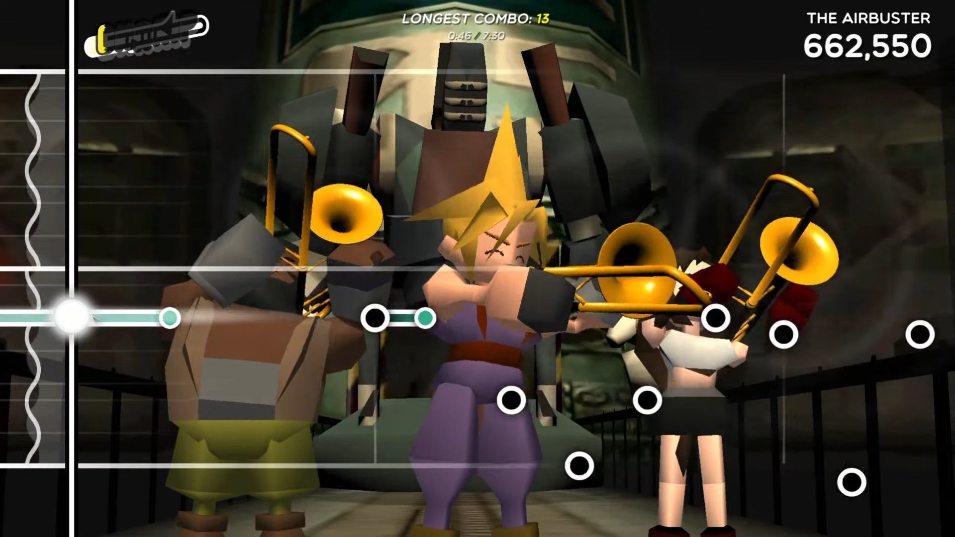 Cloud, Barret and Tifa play trombones in a mod for Trombone Champ