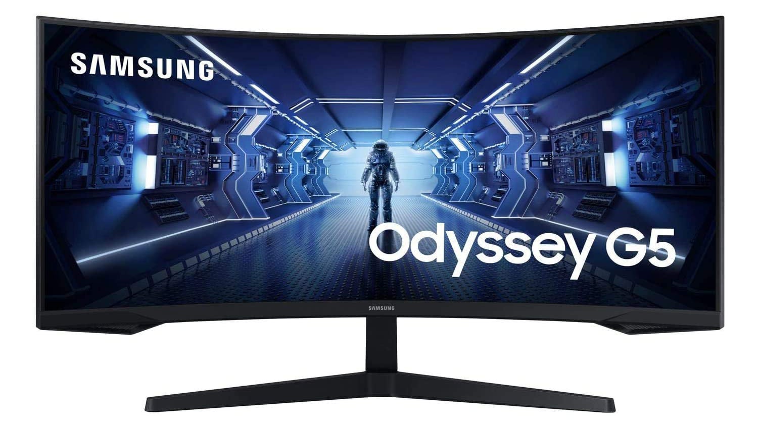 a photo of the samsung odyssey gaming monitor, specifically the g5