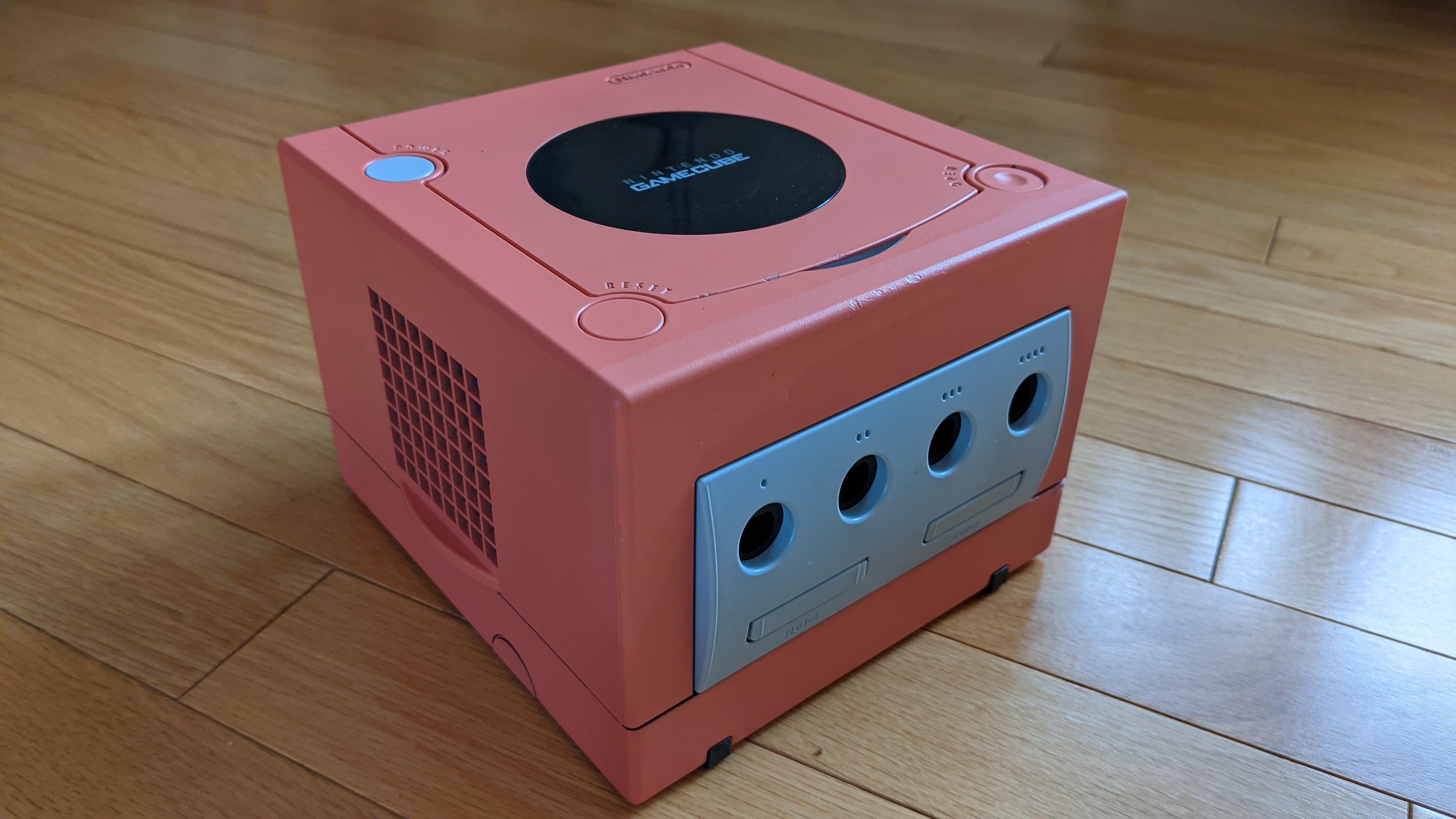 A peach Nintendo GameCube that's actually a custom mini PC build