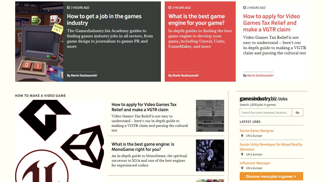 Image for GamesIndustry.biz's Academy site has all sorts of serious game-making advice