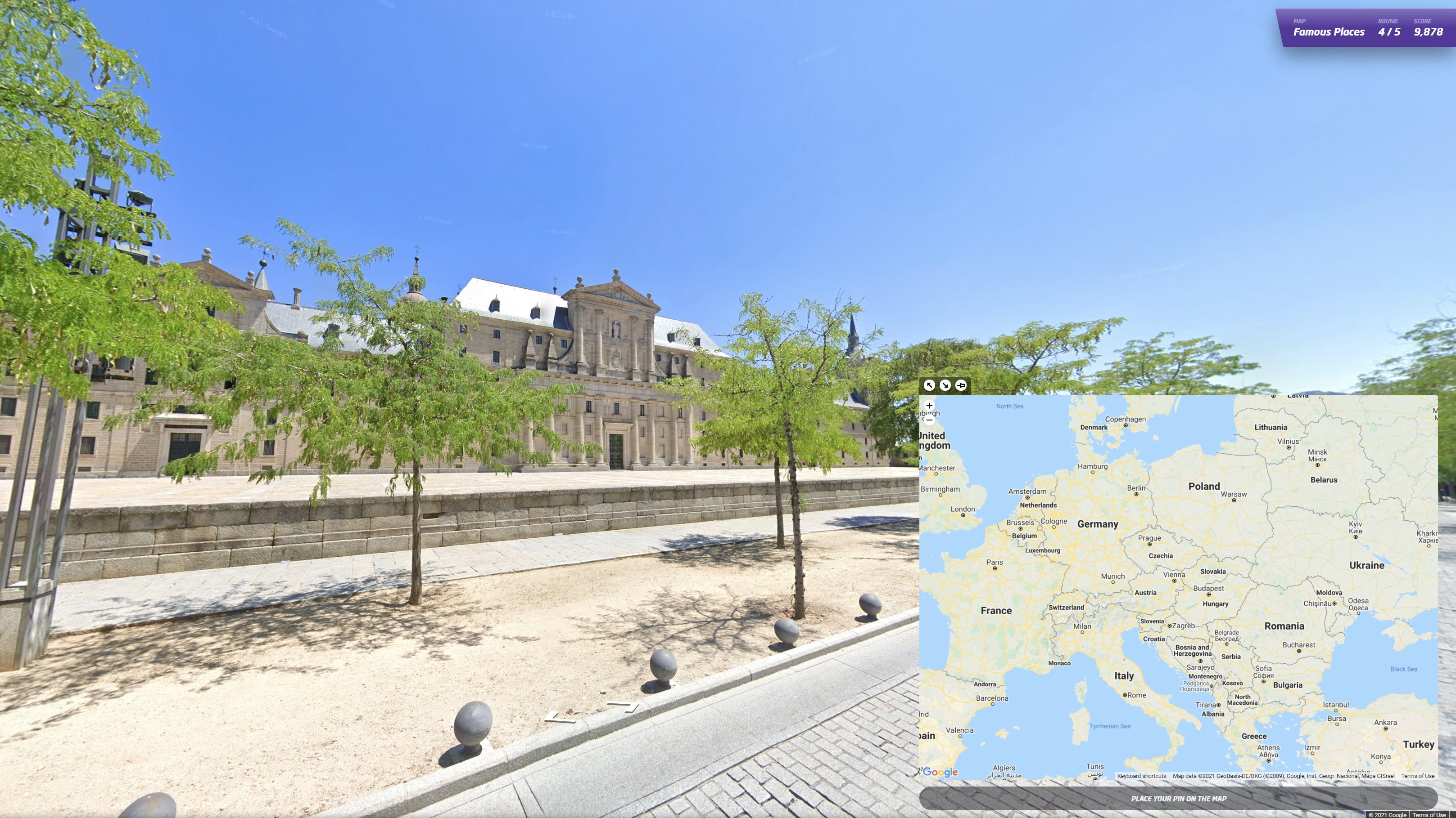 A screenshot of a Google Map landmark from Geoguessr