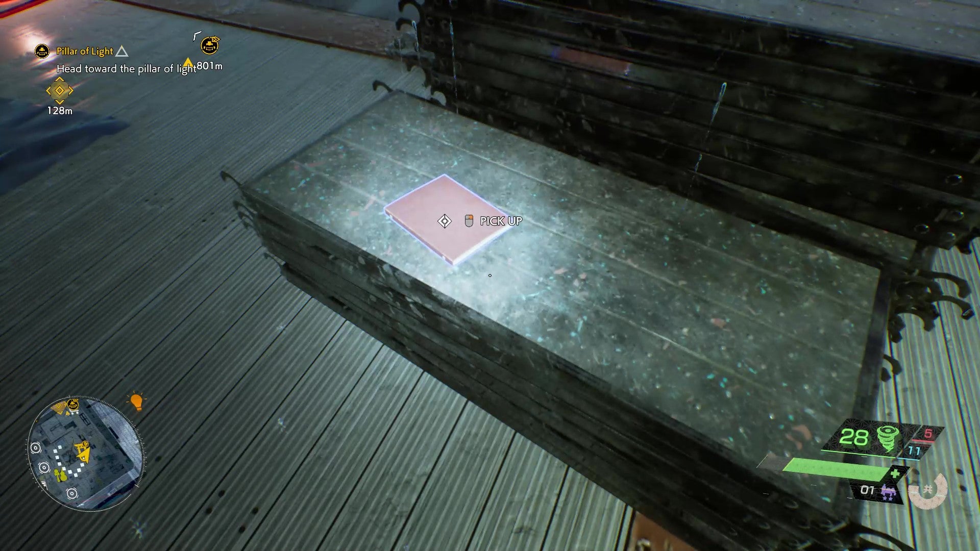 A screenshot showing the location of "The King of the Loan Sharks" KK investigation note in Ghostwire: Tokyo.