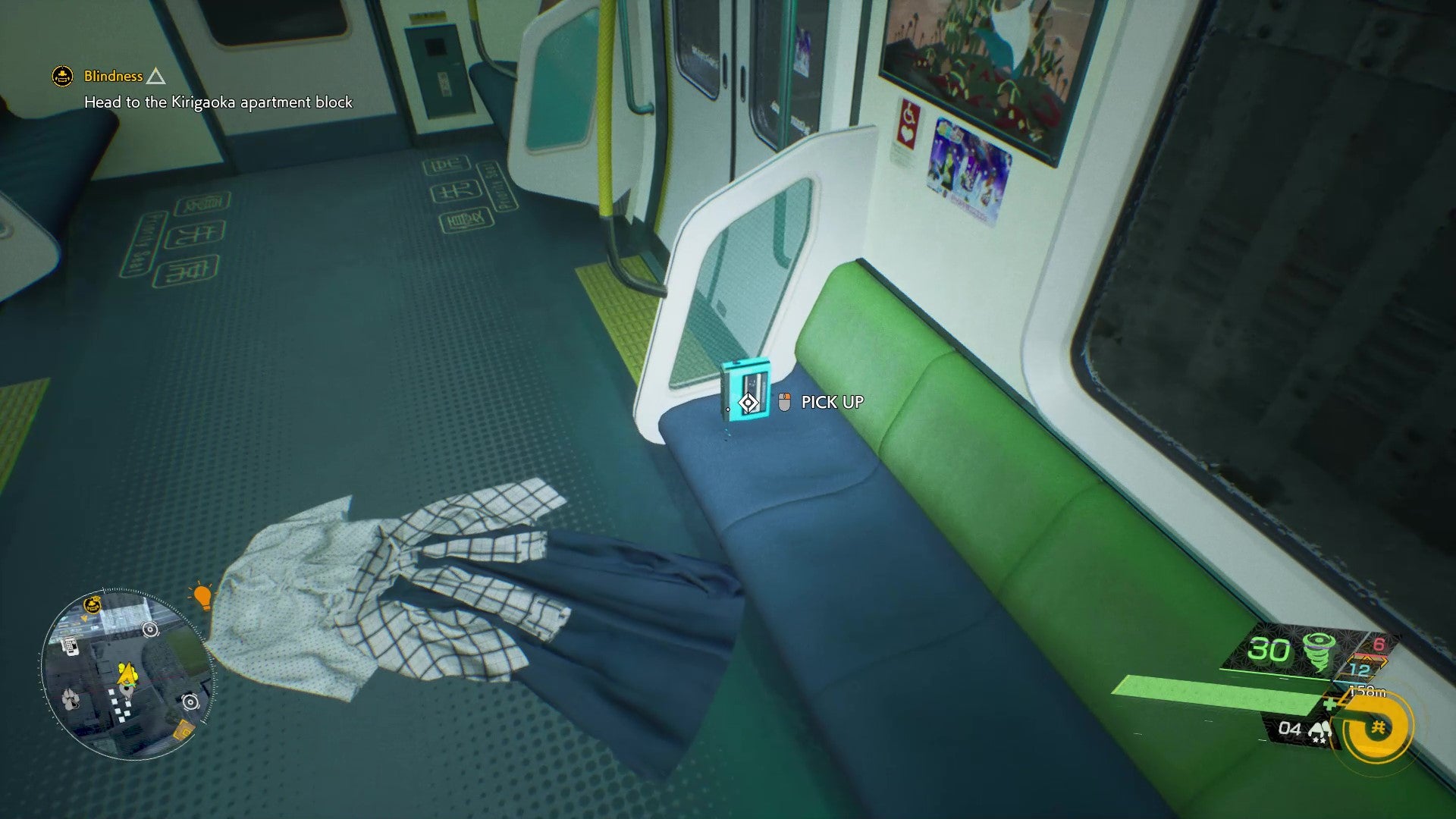A screenshot showing the location of the Portable Cassette Player relic in Ghostwire: Tokyo.