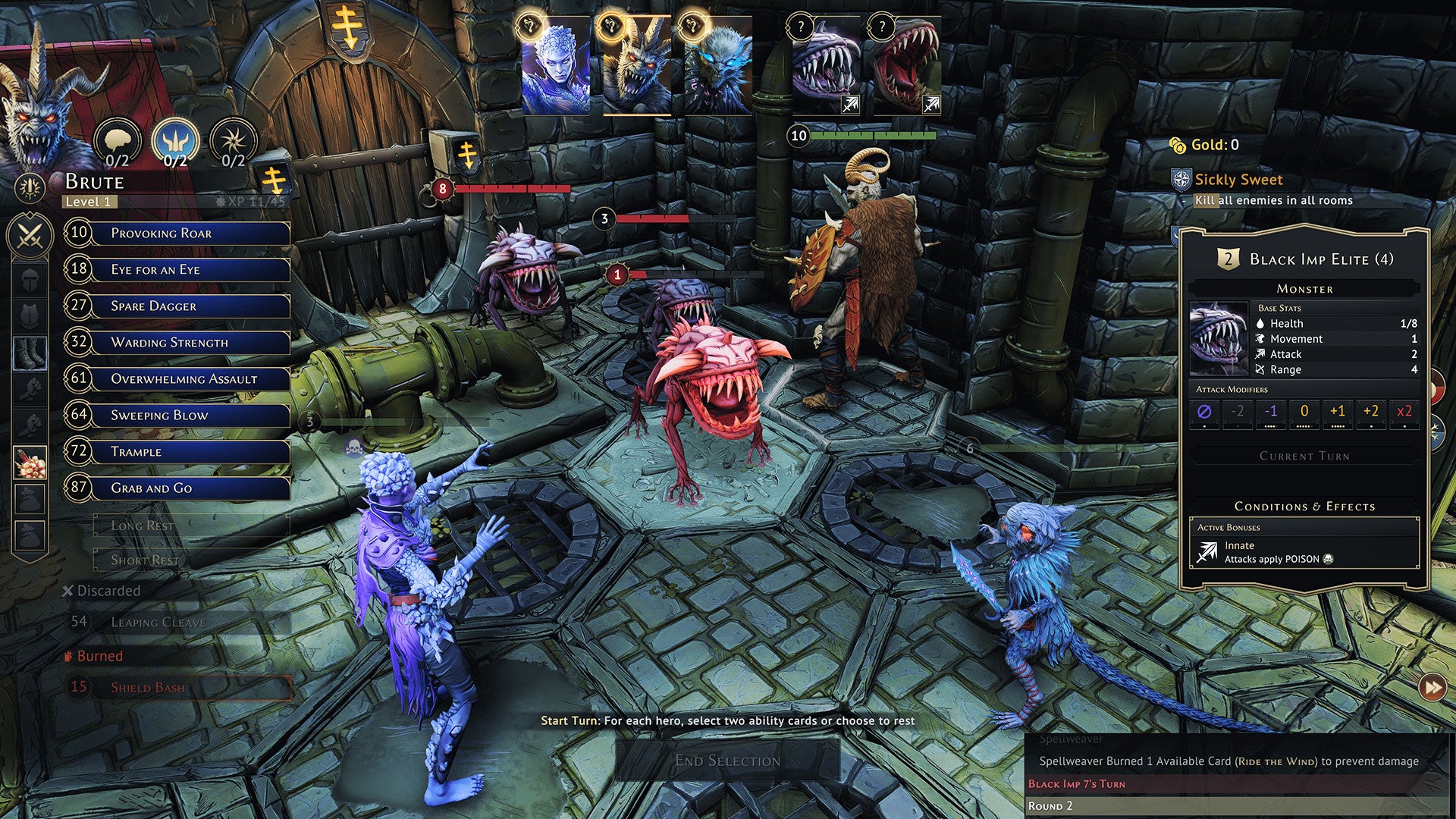 Brave fight in Gloomhaven screenshot.