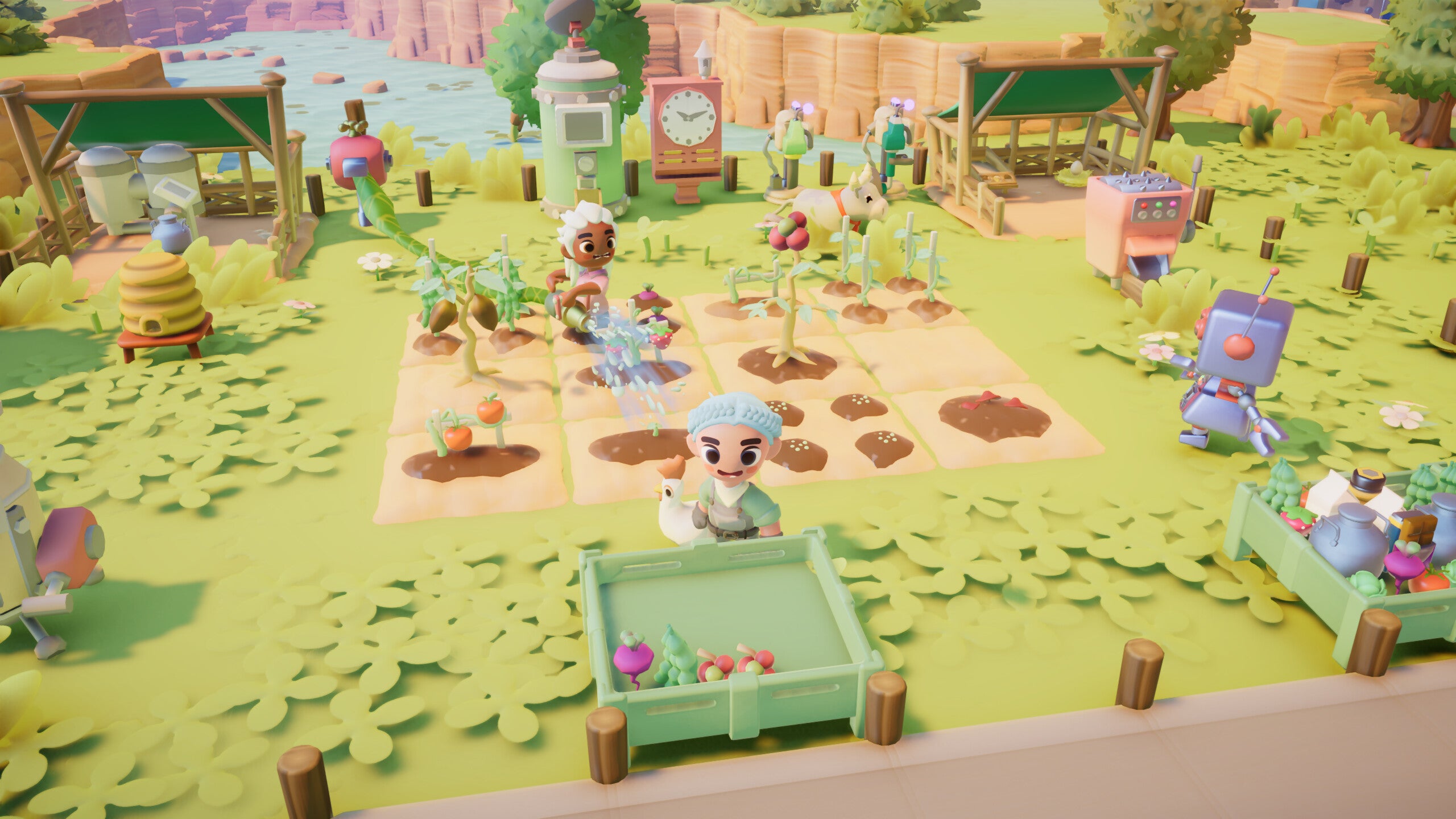 Some cute crop watering and collecting in Go-Go Town!