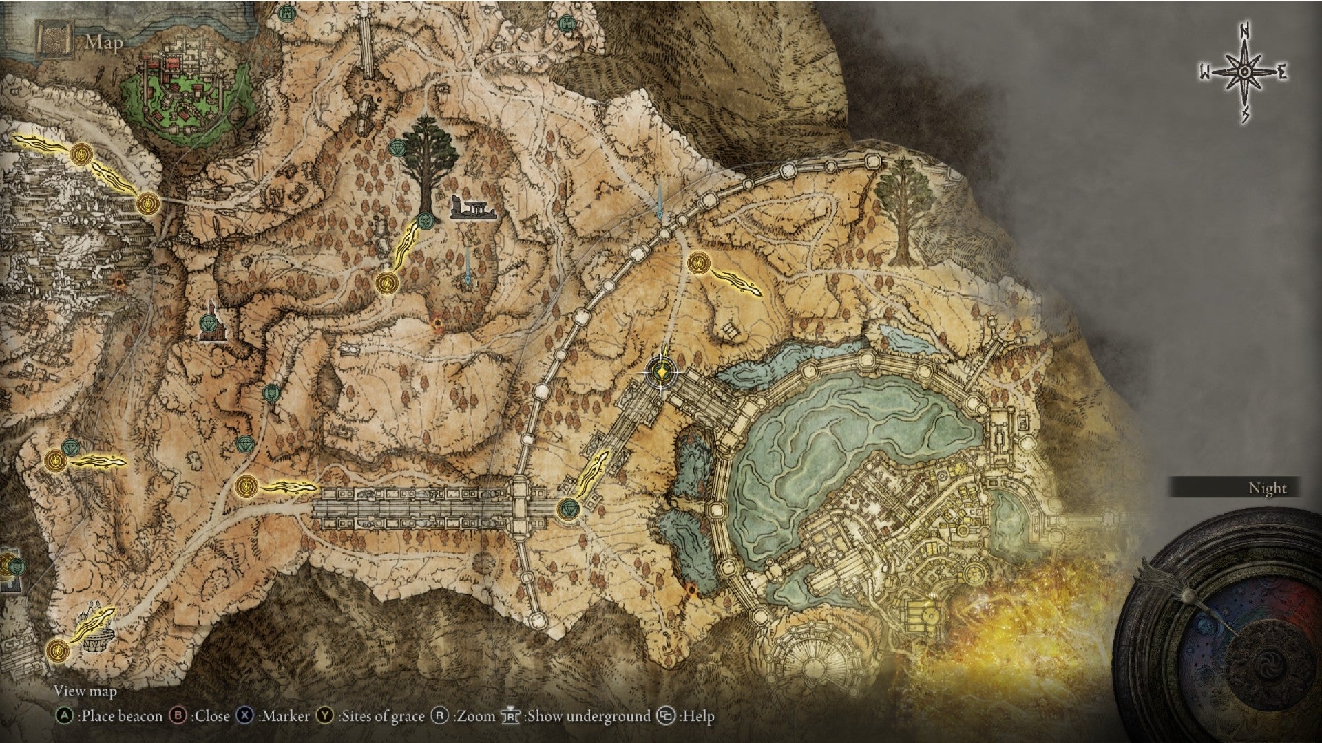 Elden Ring Golden Seed top of capital outskirts steps map location
