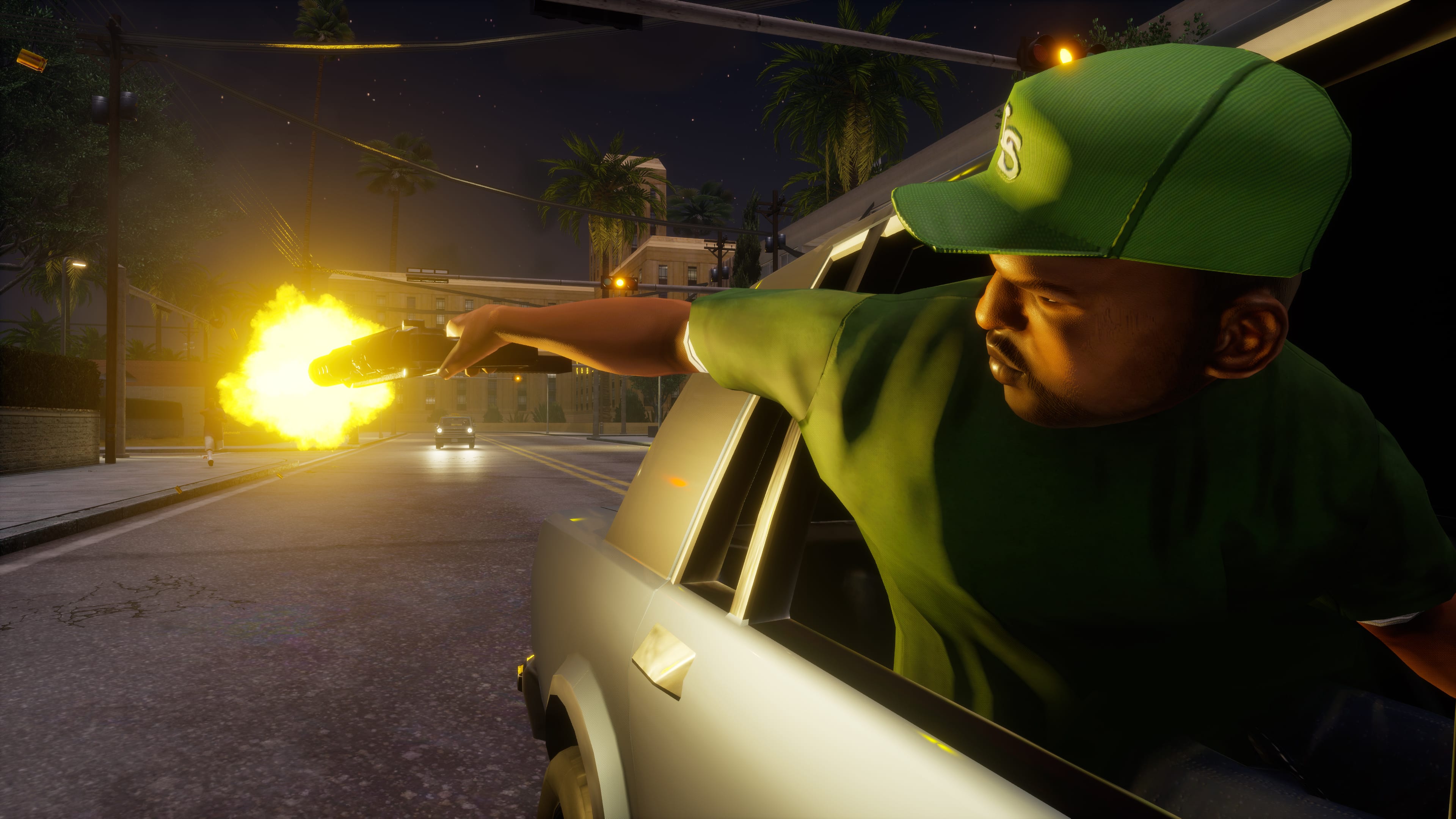 Screenshot of the remastered GTA: San Andreas from Grand Theft Auto: The Trilogy – The Definitive Edition.