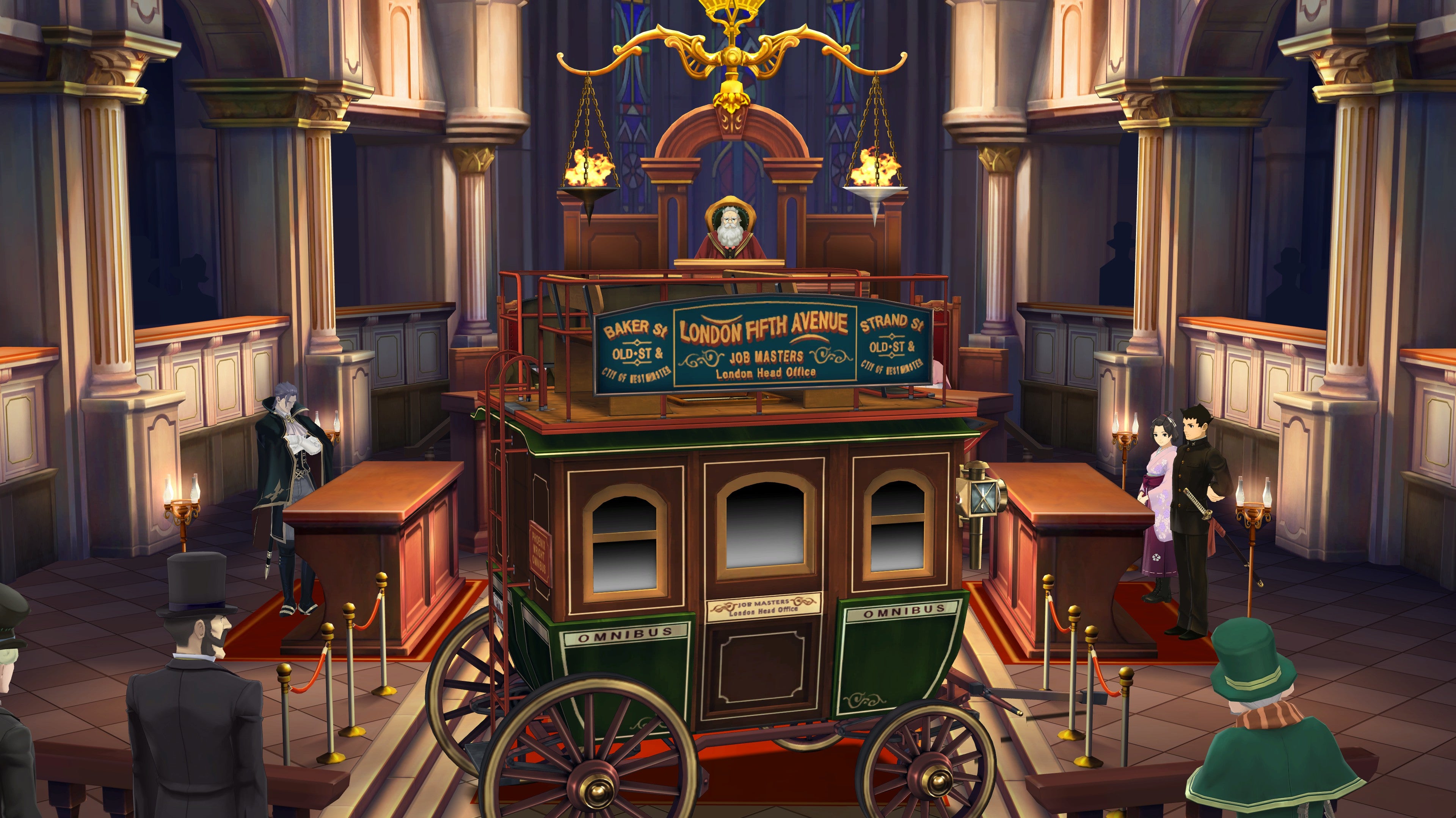 A Victorian hansom cab has been brought into court in The Great Ace Attorney Chronicles