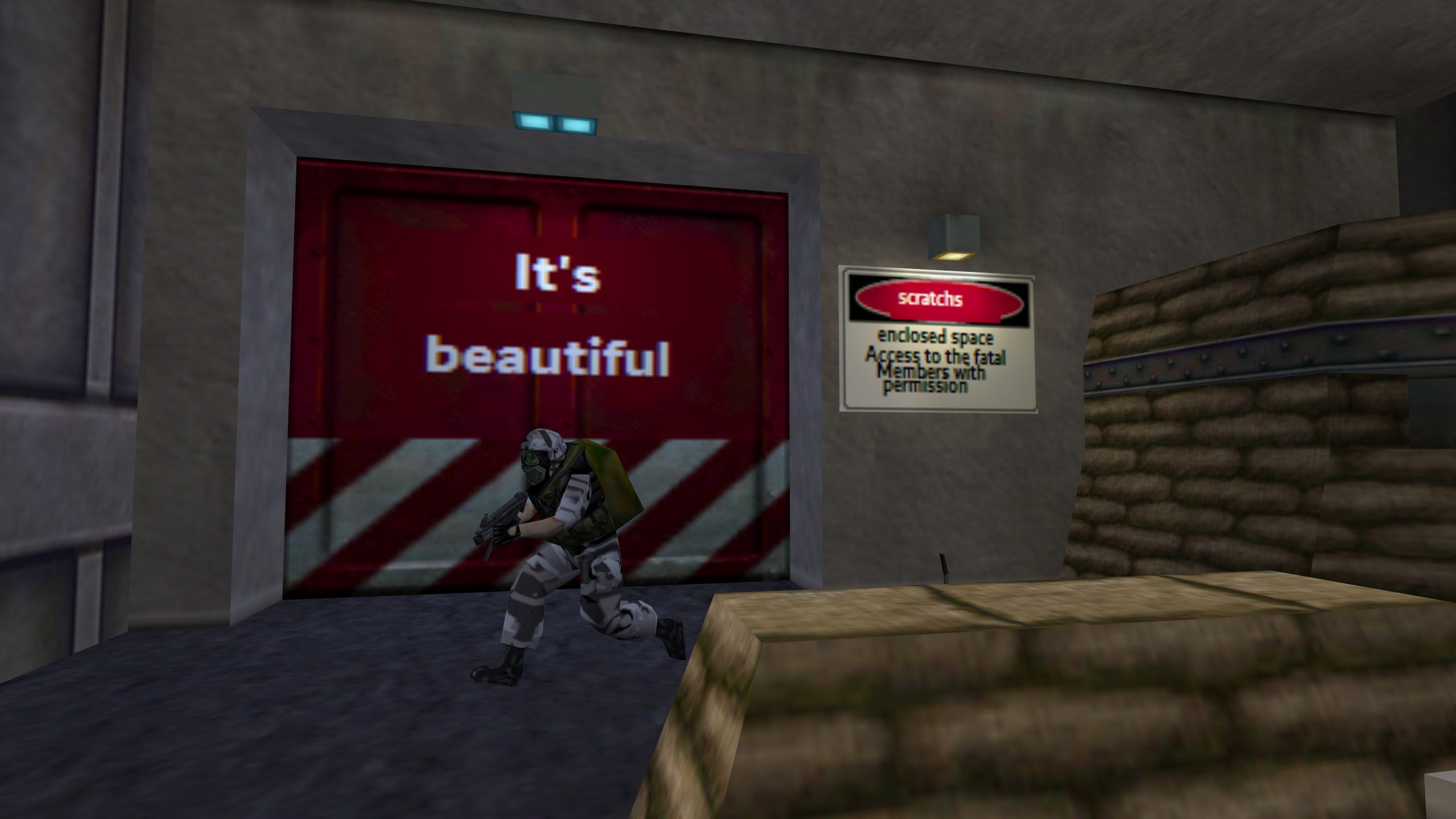 Image for This Half-Life mod ran the dialogue and signs through Google Translate until they became nonsense
