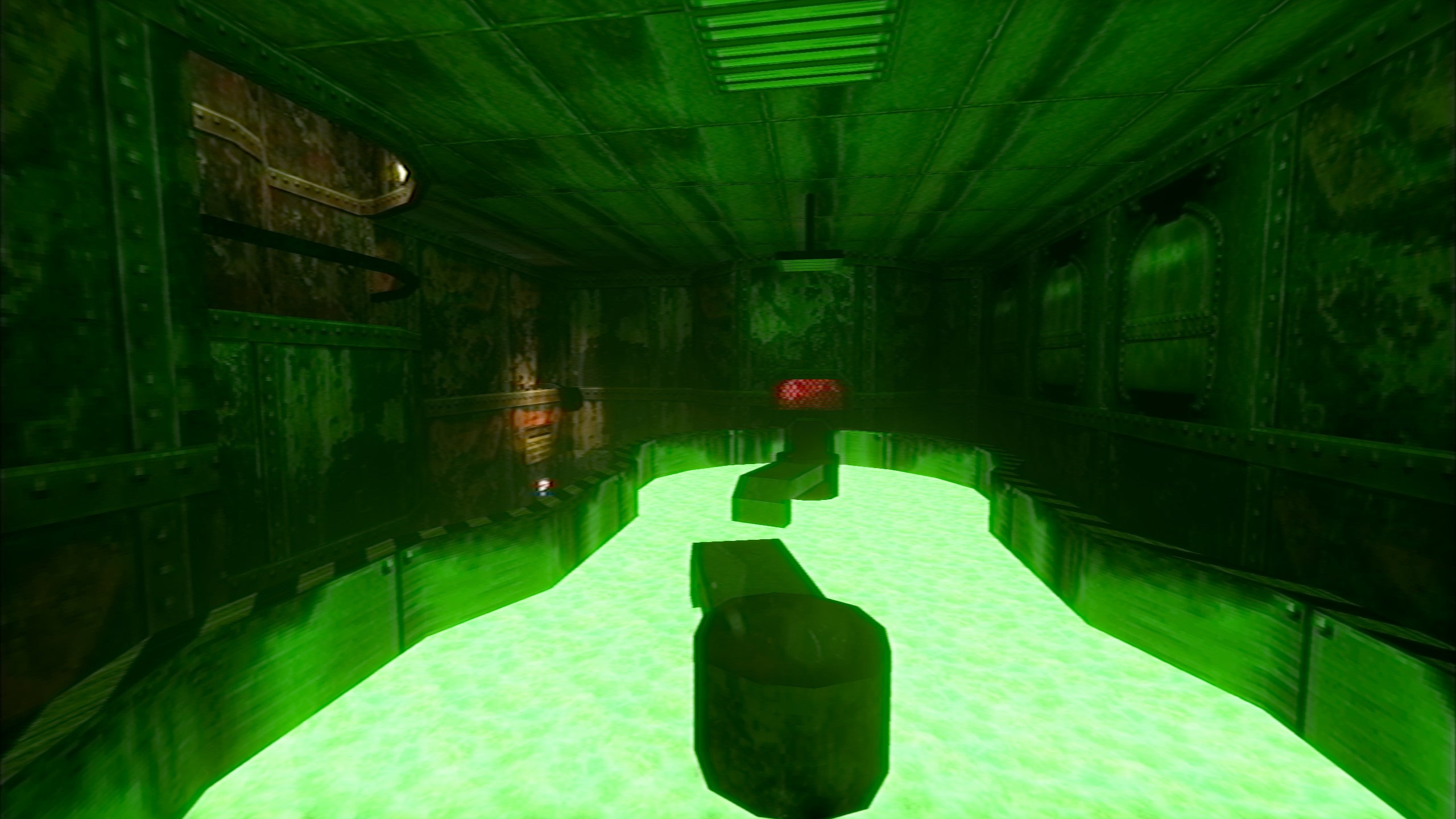 A vat of industrial waste in a Half-Life: Ray Traced screenshot.