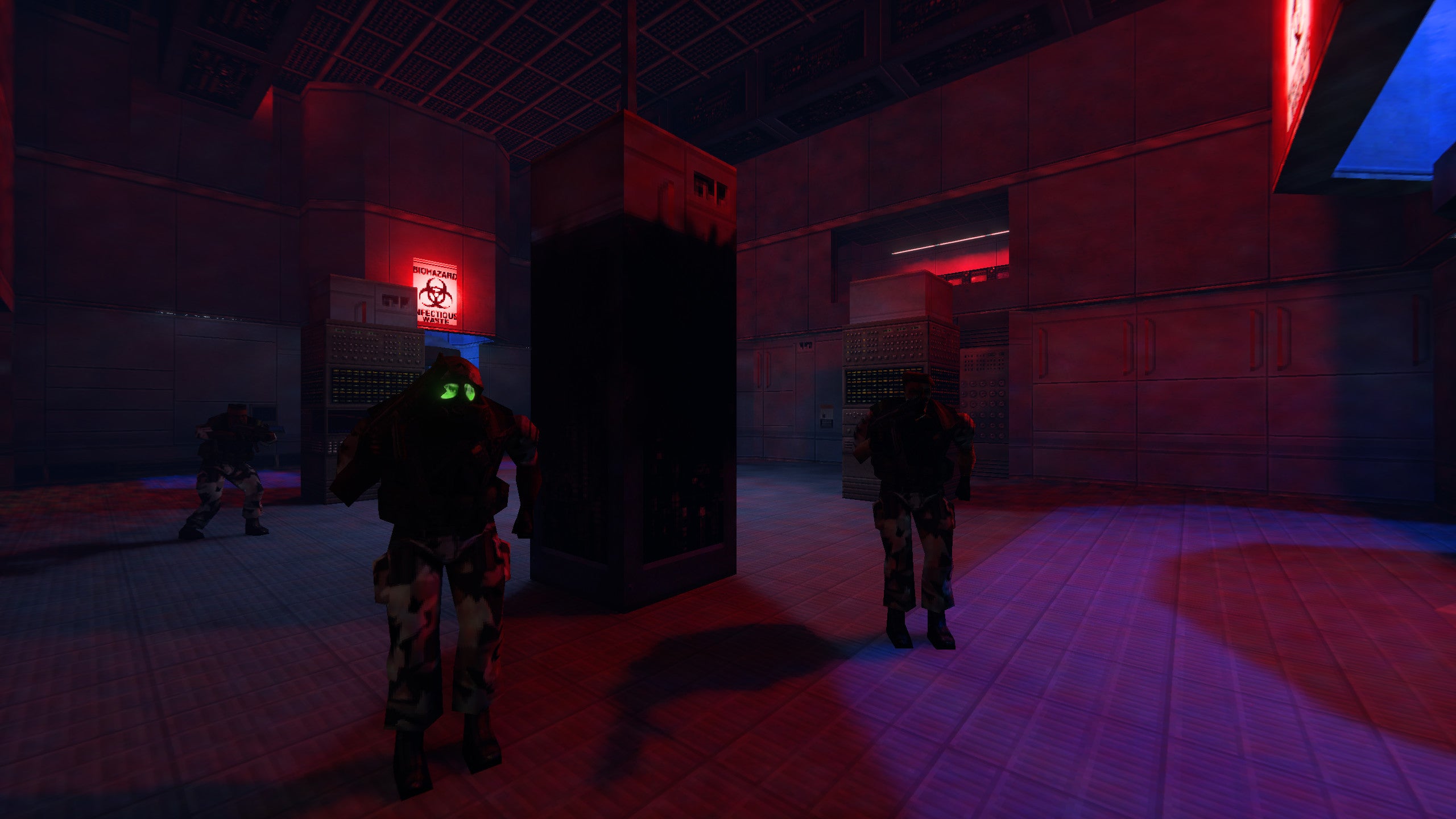Soldiers in a lab in a Half-Life: Ray Traced screenshot.