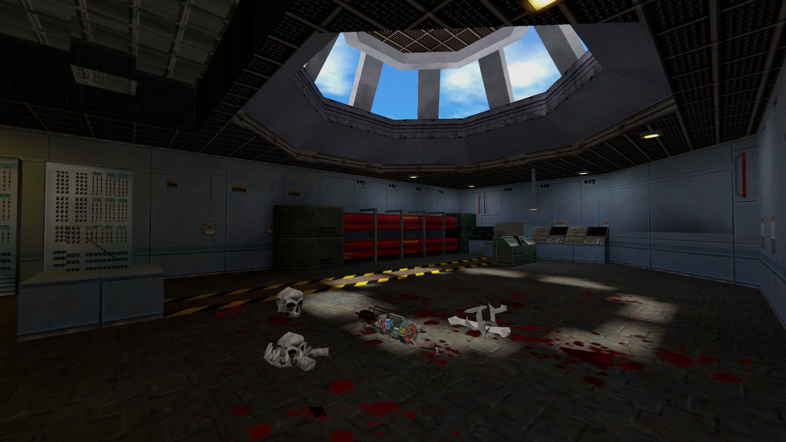 The Tau Cannon lab in a Half-Life: Ray Traced screenshot.