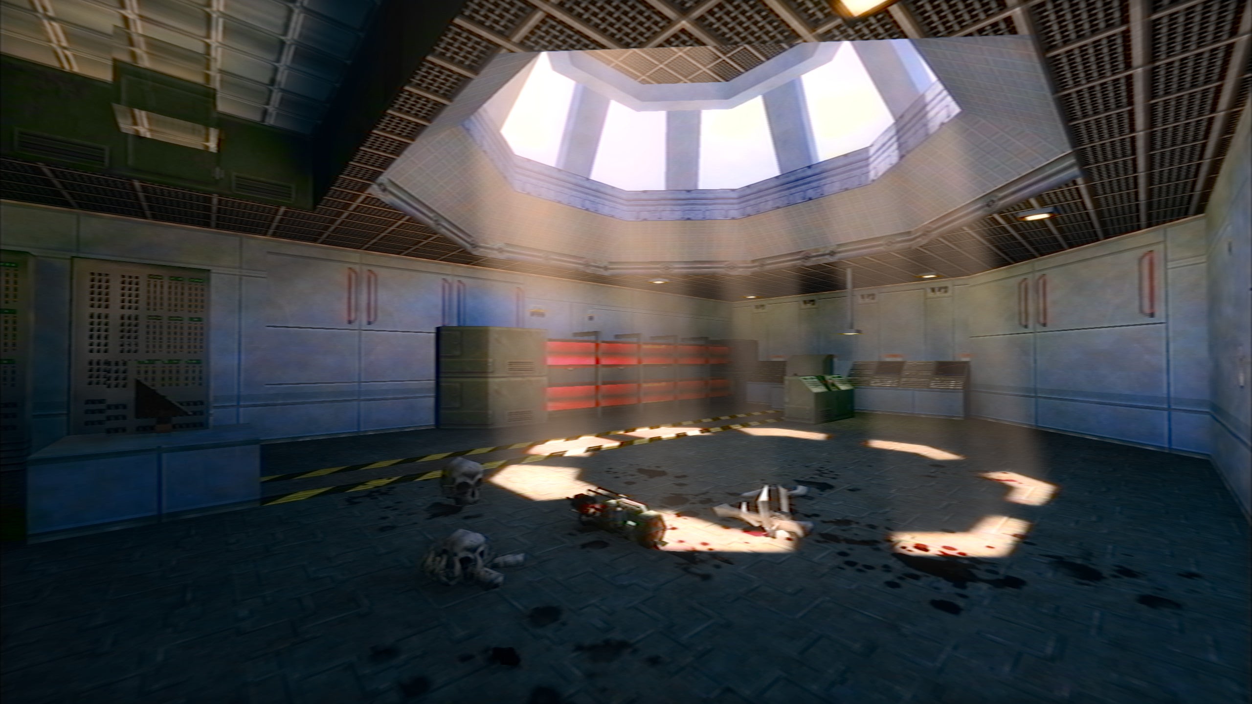 The Tau Cannon lab in a Half-Life: Ray Traced screenshot.