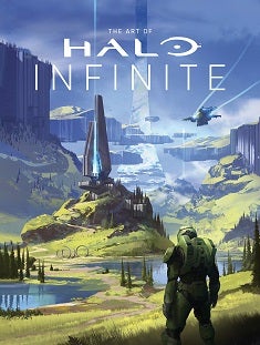 The cover of the book, The Art of Halo Infinite.