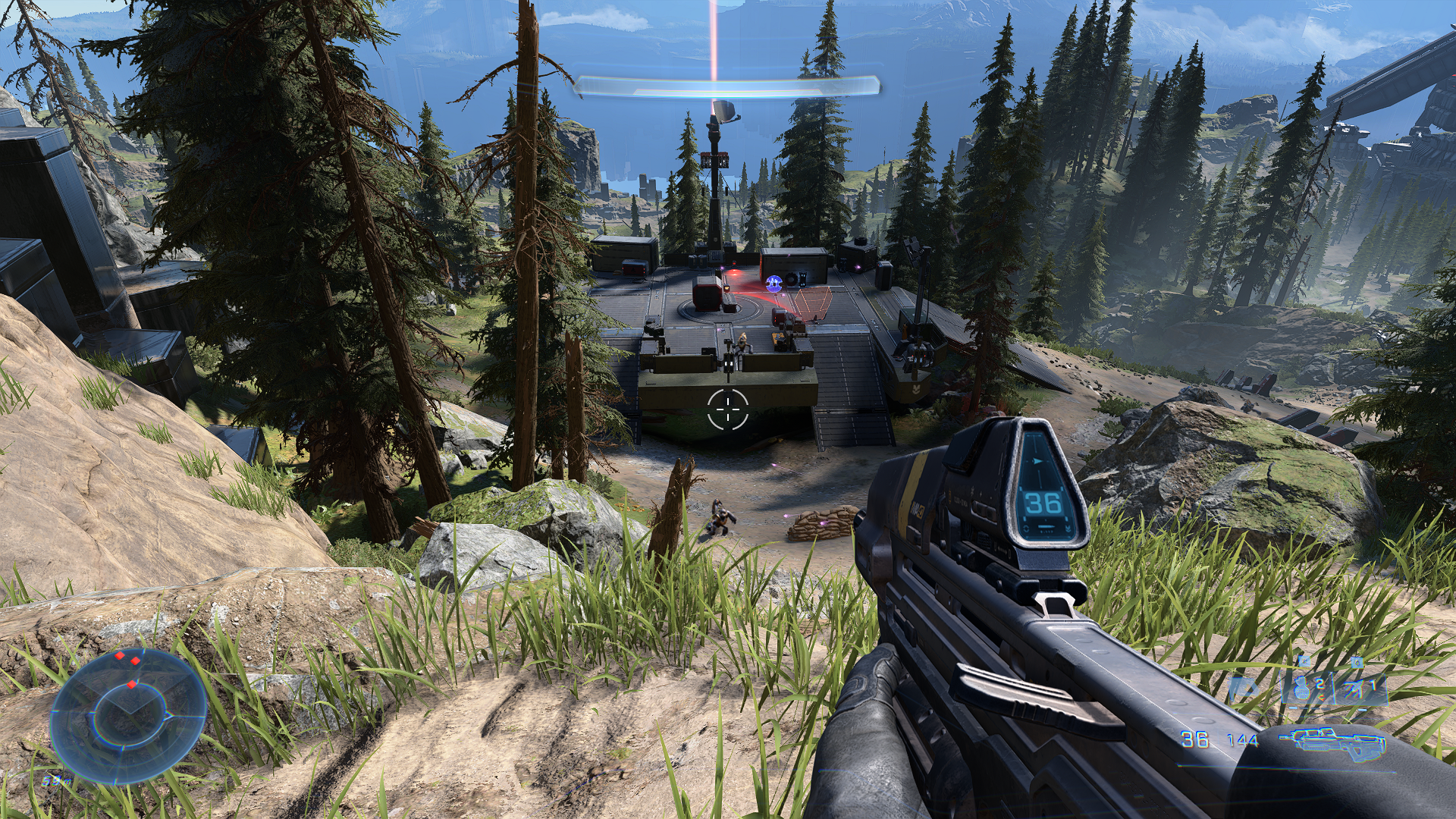 Halo Infinite running on its High graphics setting.
