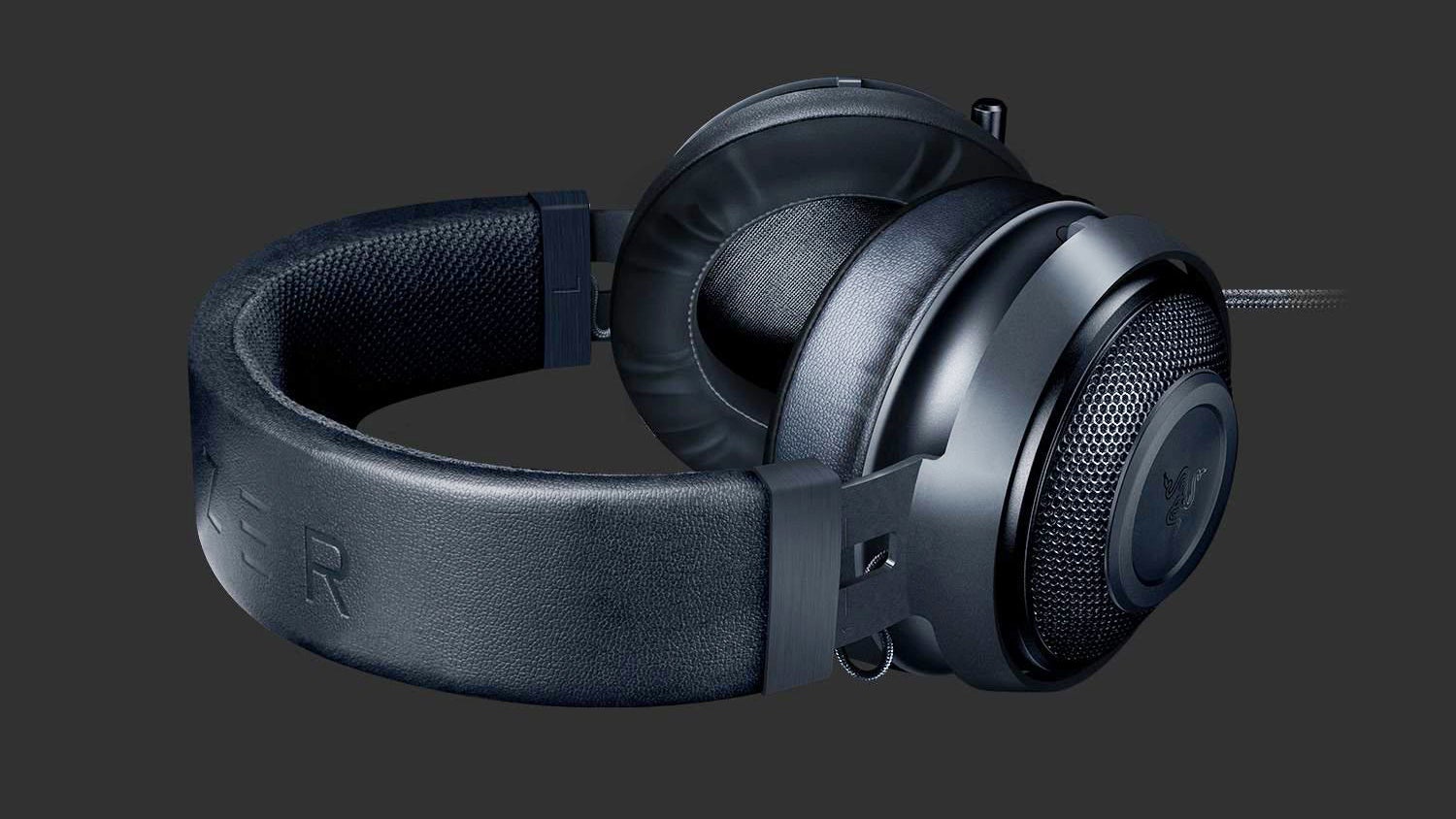 A photo of the Razer Kraken gaming headset in black
