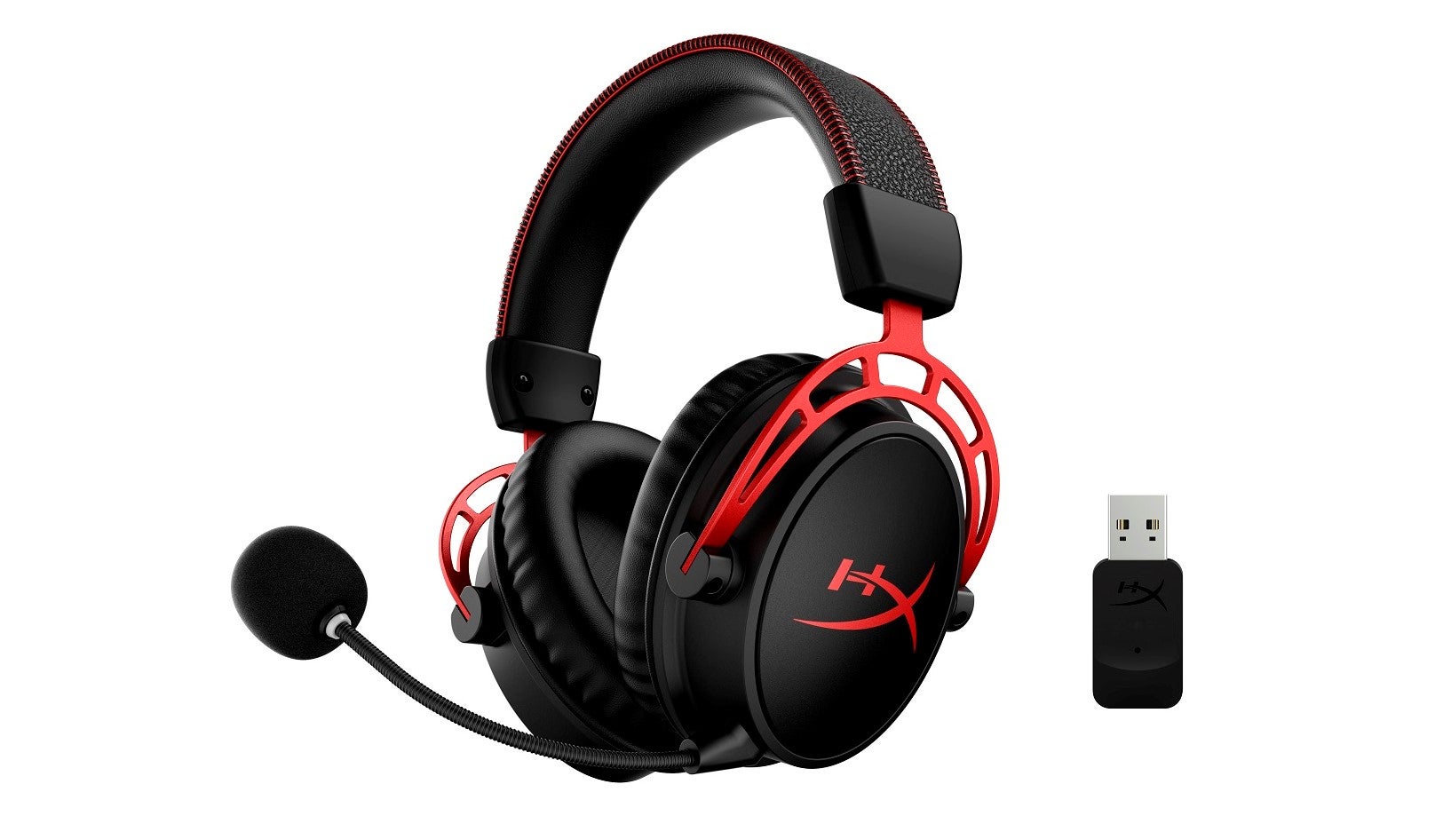 The HyperX Cloud Alpha Wireless gaming headset against a white background.