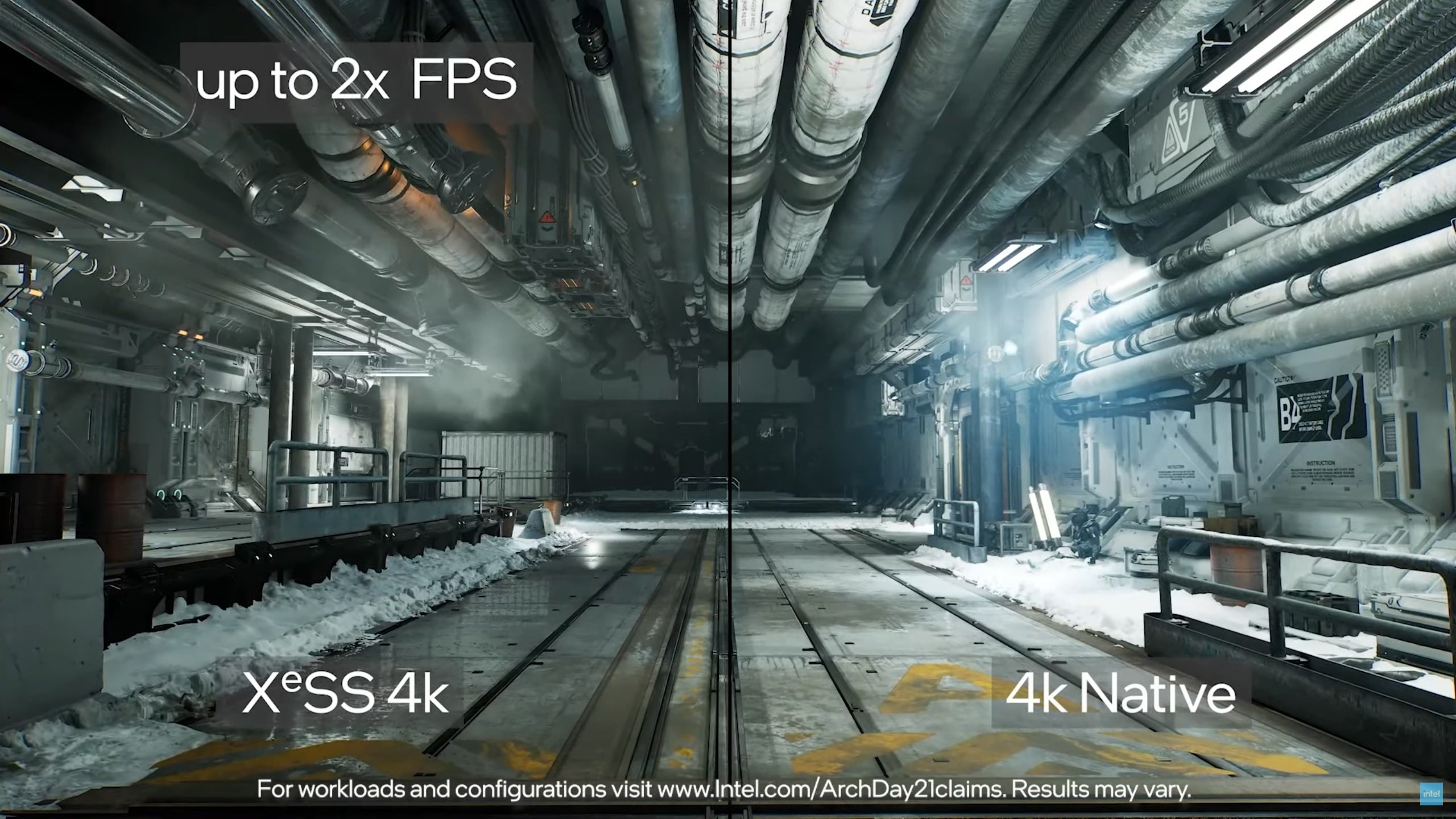 A screenshot of Intel XeSS running in Unreal Engine.