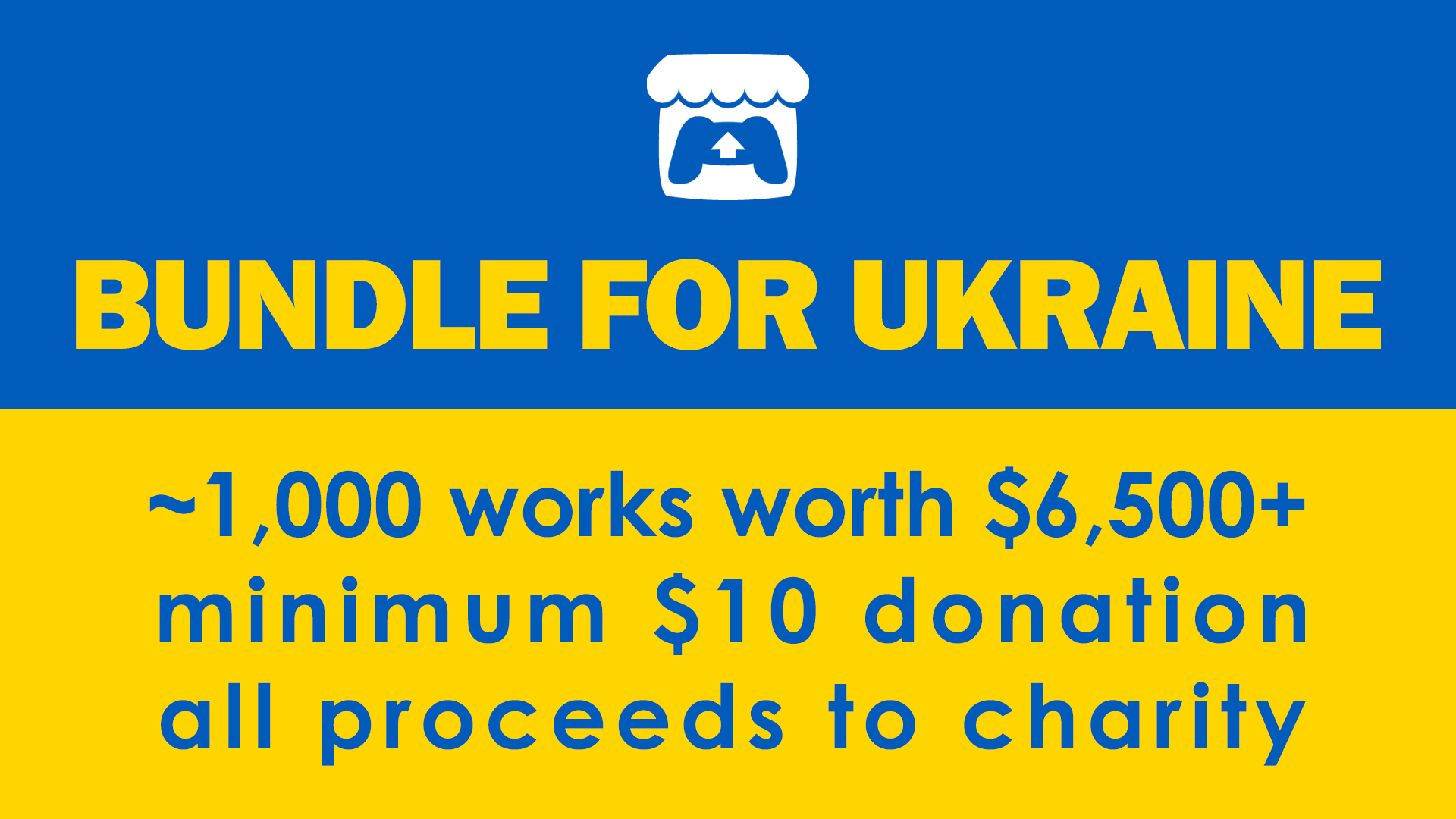 Artwork promoting the Itch.io Bundle for Ukraine.
