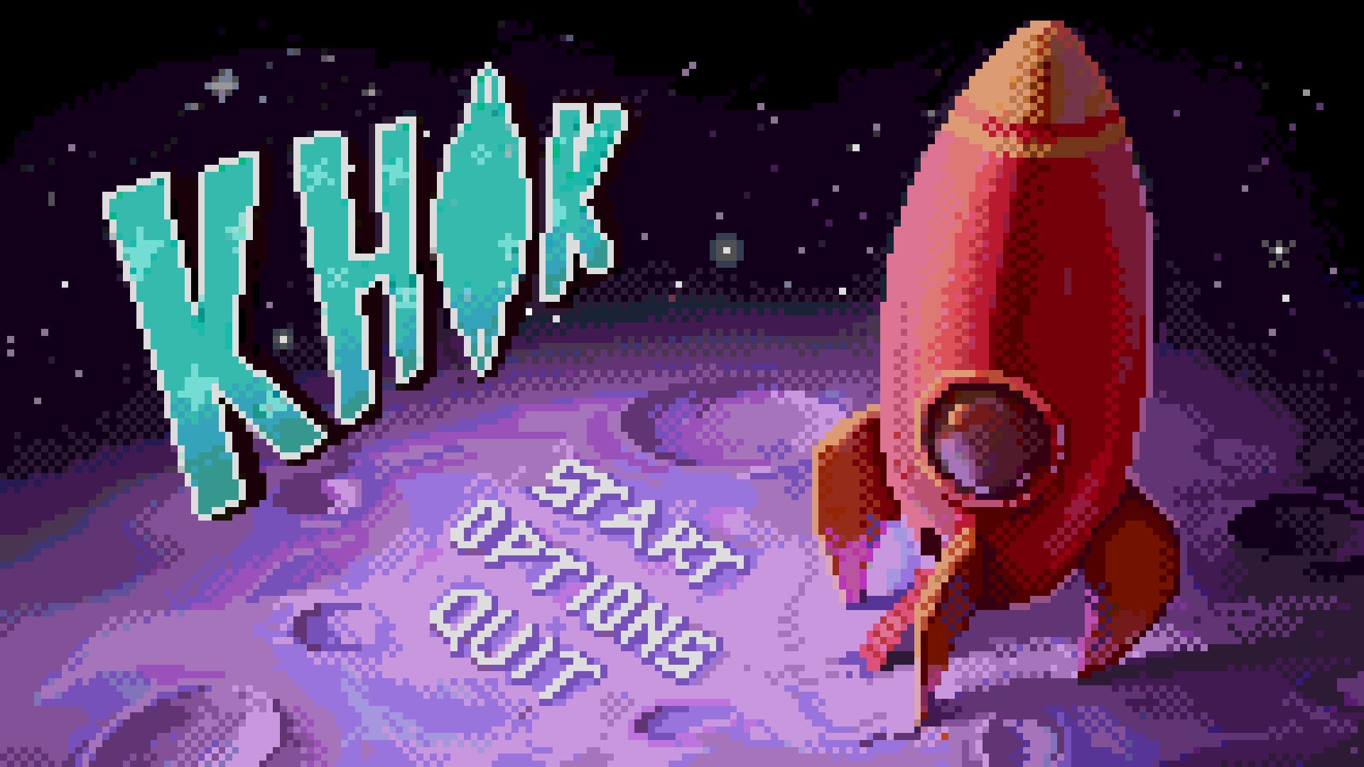The start screen from KHOK, a short visual novel about space
