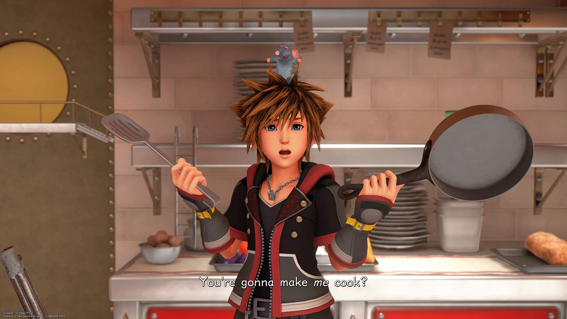 Sora says 'you gonna make me cook?' in Kingdom Hearts 3.