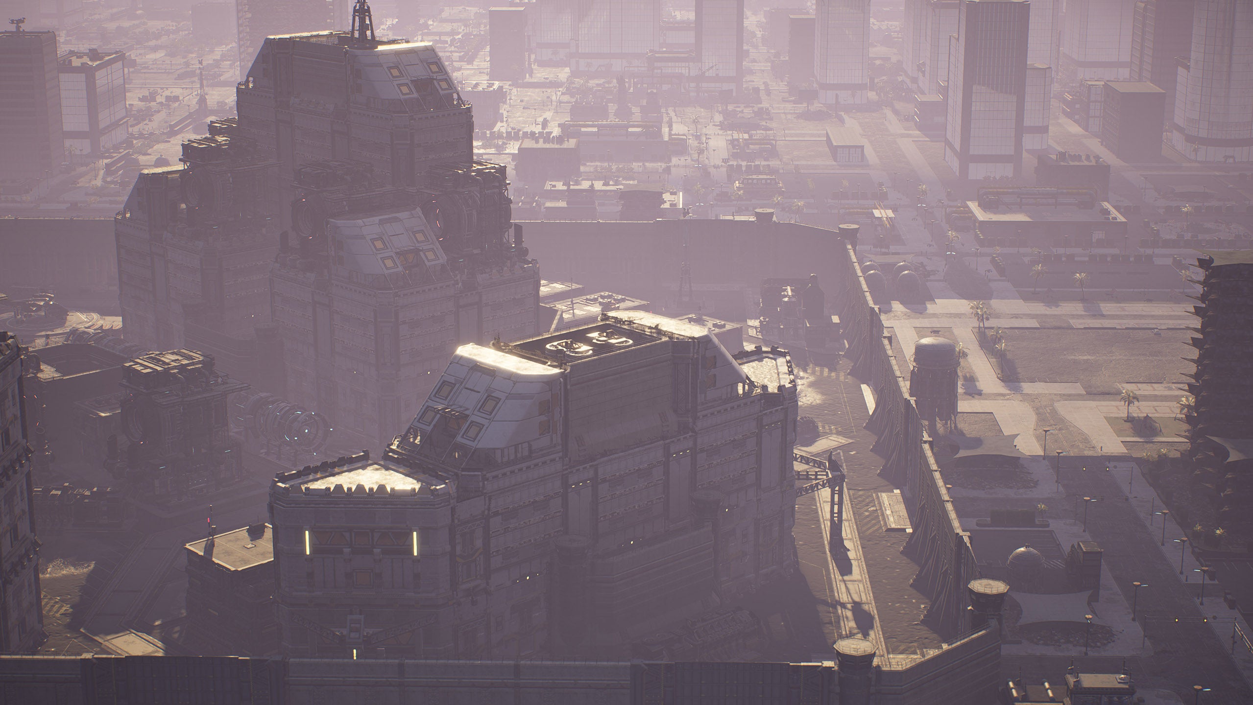 A new city full of destructible buildings in Mechwarrior 5 Mercenaries.