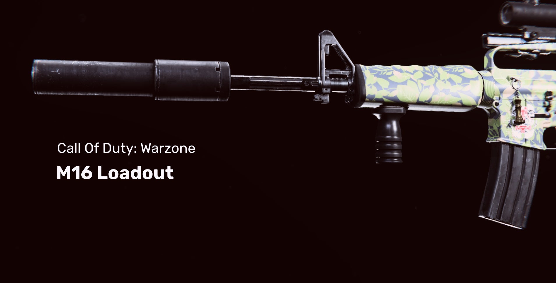 Call of Duty Warzone's M16 on a black background