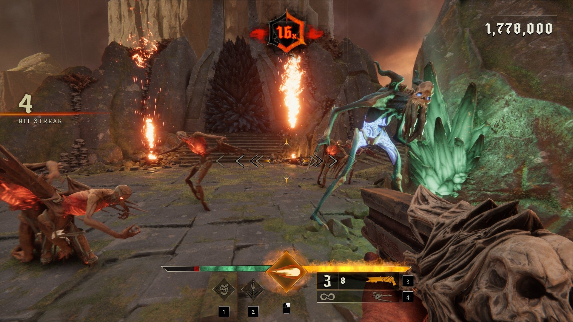 More demons, including a tall spindly one, for slaying in rhythm FPS Metal: Hellsinger.