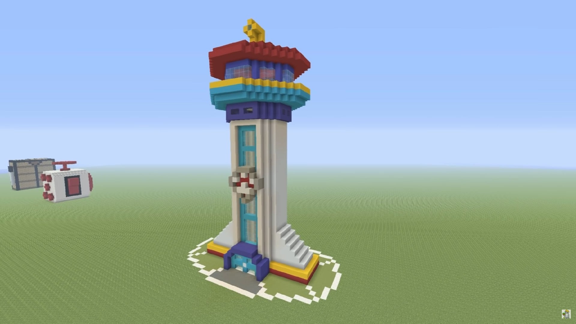 Paw Patrol headquarters tower built in Minecraft