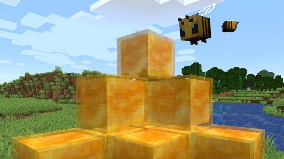 Image for Minecraft's honey can be used to build flying machines