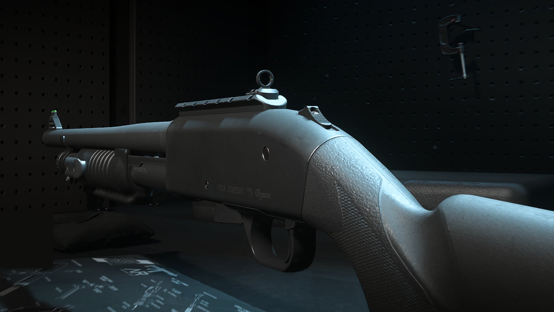 En närbild av Bryson 800 Shotgun på skärmen Modern Warfare 2 Gunsmith.